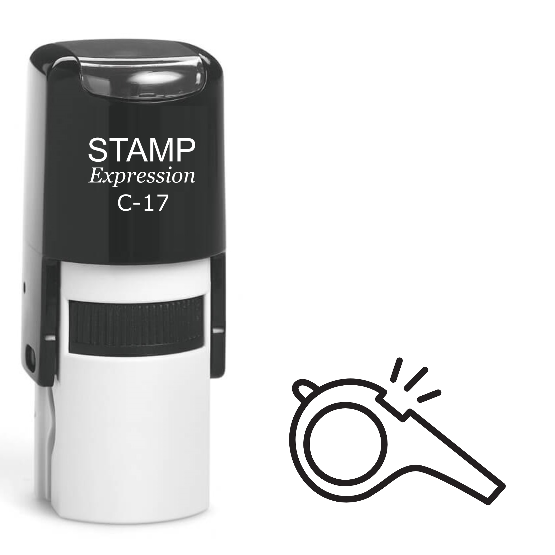 Whistle Self Inking Rubber Stamp (SH-62396)