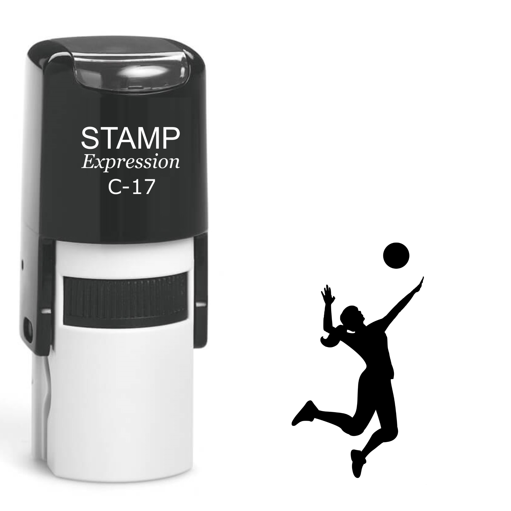Volleyball Player Self Inking Rubber Stamp (SH-62400)