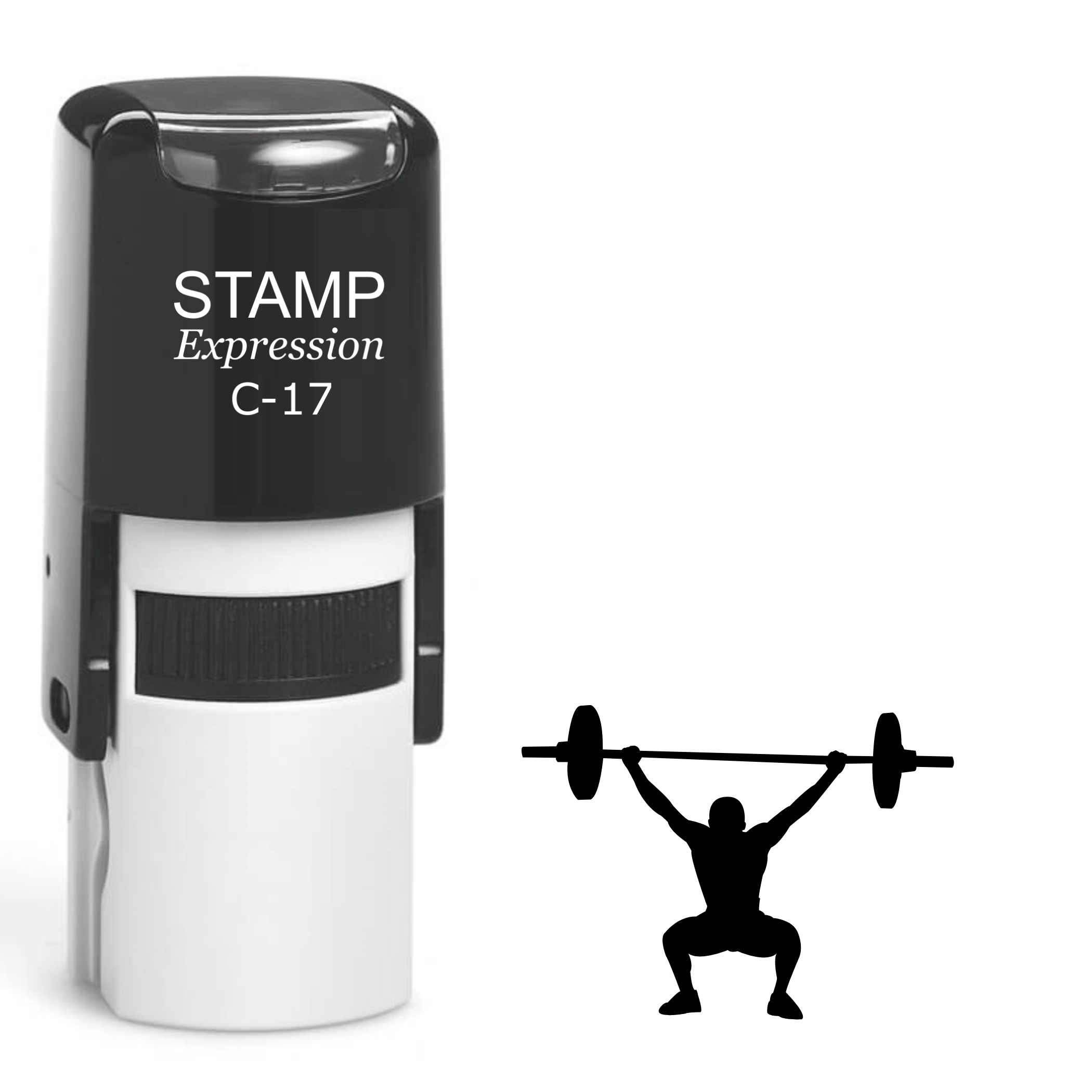 Weight Lifter Self Inking Rubber Stamp (SH-62406)
