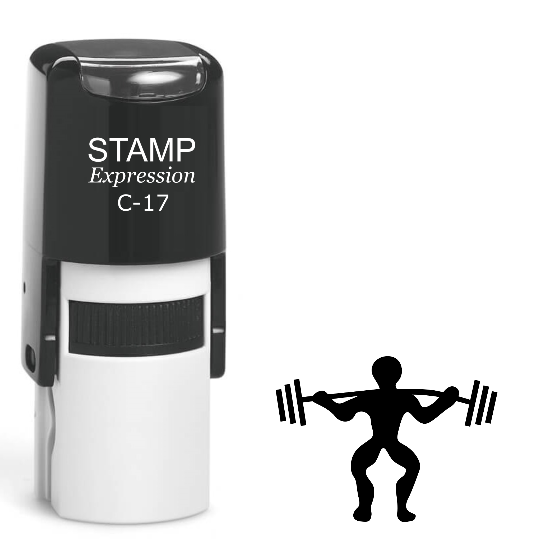 Weight Lifter Self Inking Rubber Stamp (SH-62409)