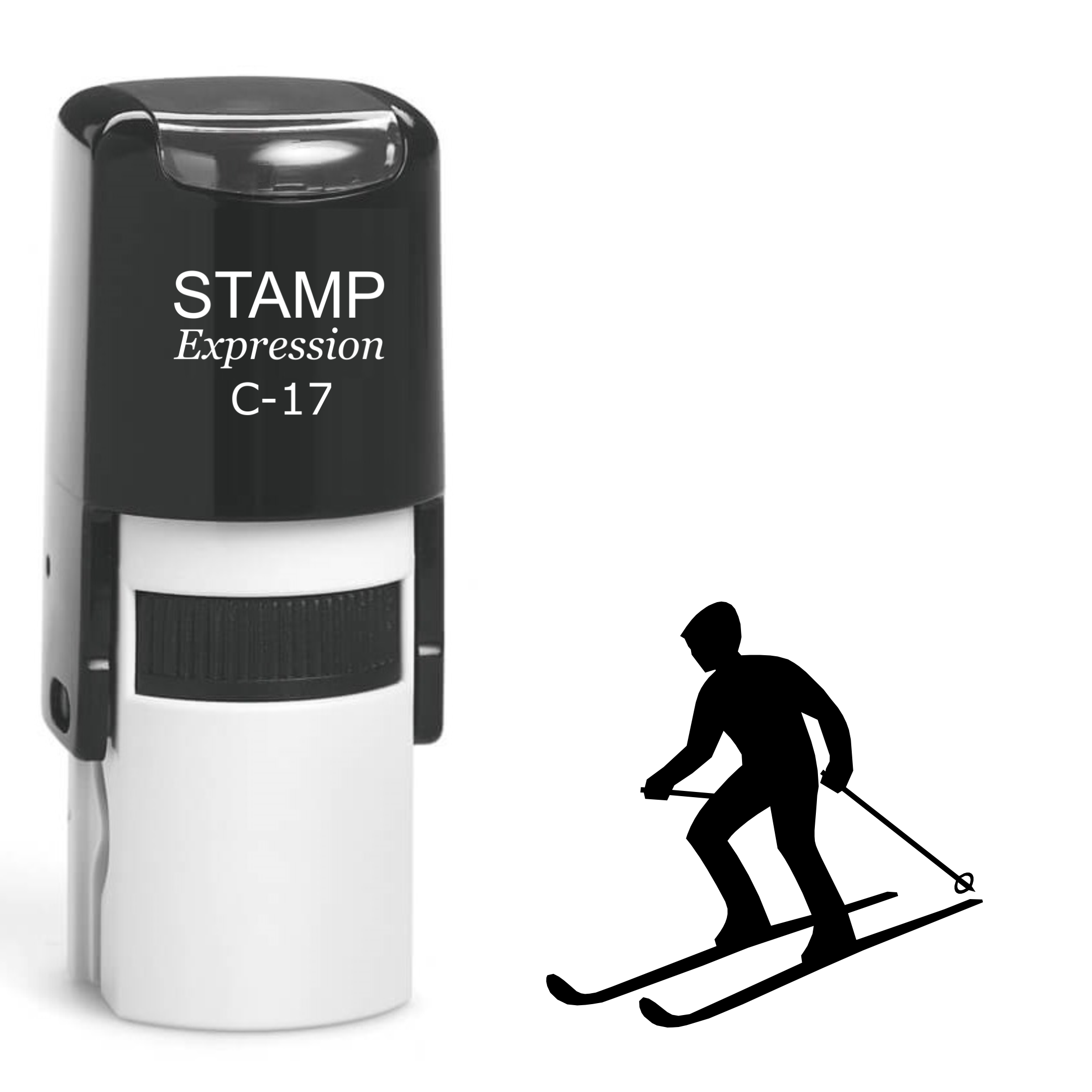 Skiing Self Inking Rubber Stamp (SH-62442)