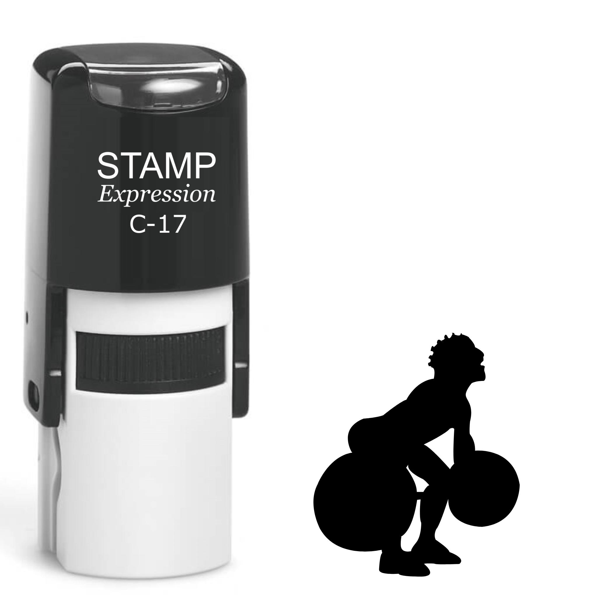 Weight Lifter Self Inking Rubber Stamp (SH-62447)