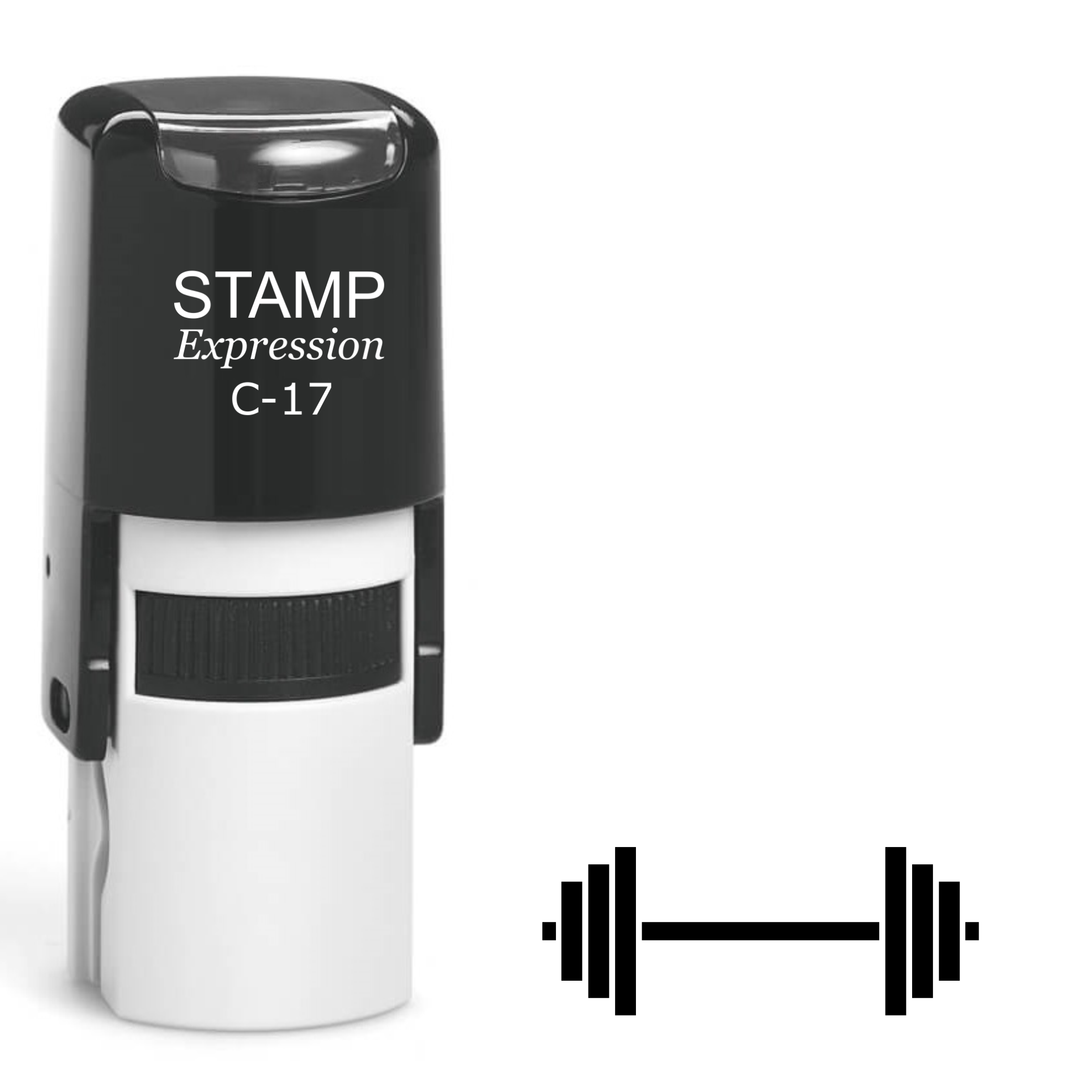 Barbell Self Inking Rubber Stamp (SH-62452)