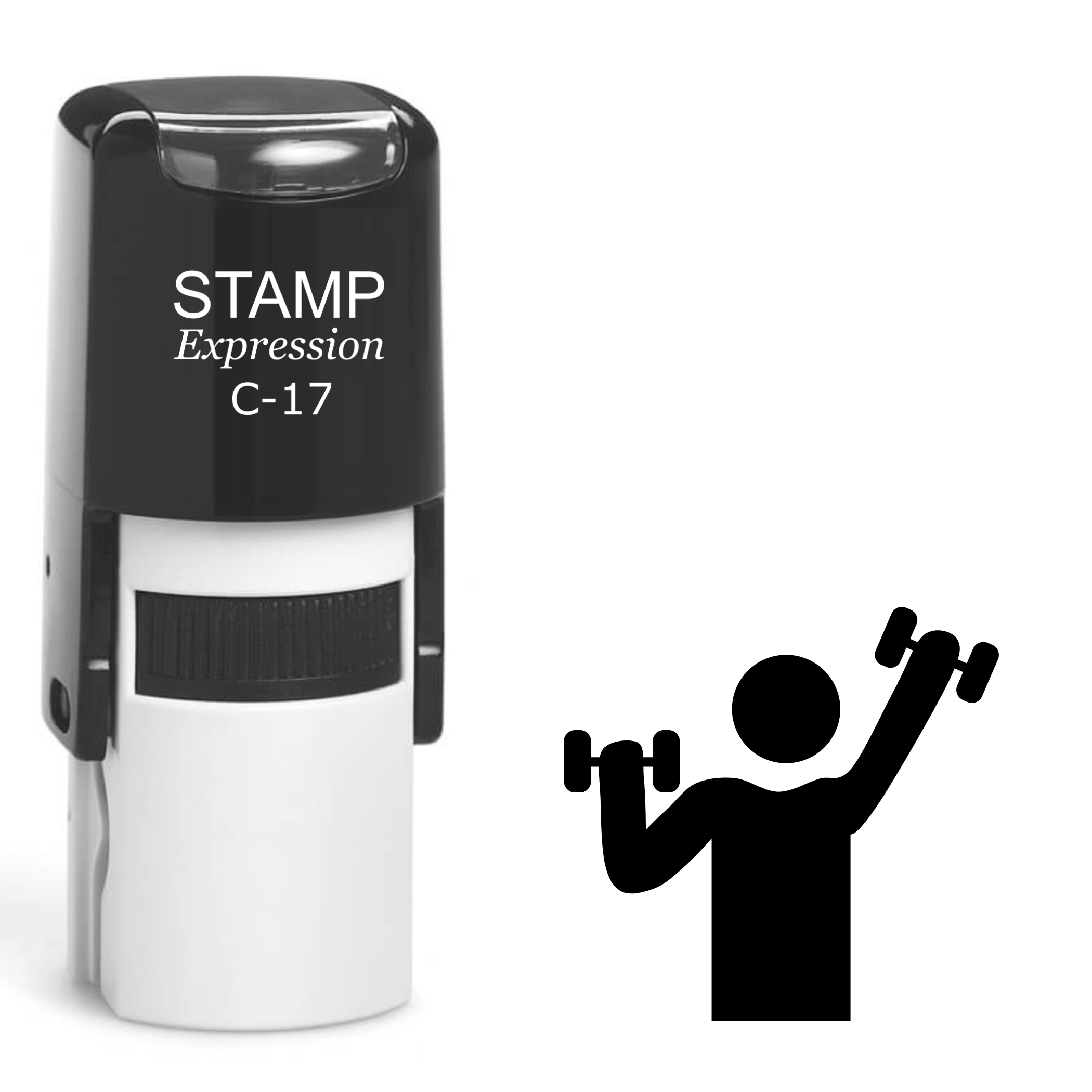 Weight Lifting Self Inking Rubber Stamp (SH-62453)