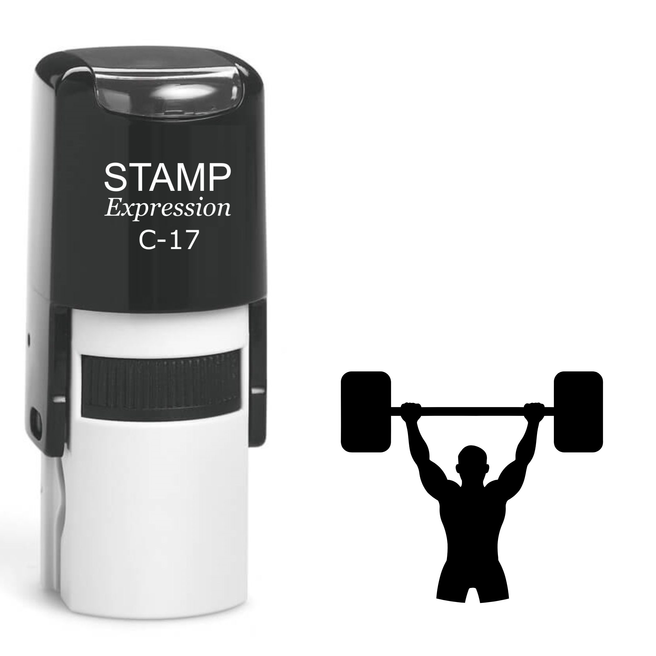 Powerlifting Self Inking Rubber Stamp (SH-62456)