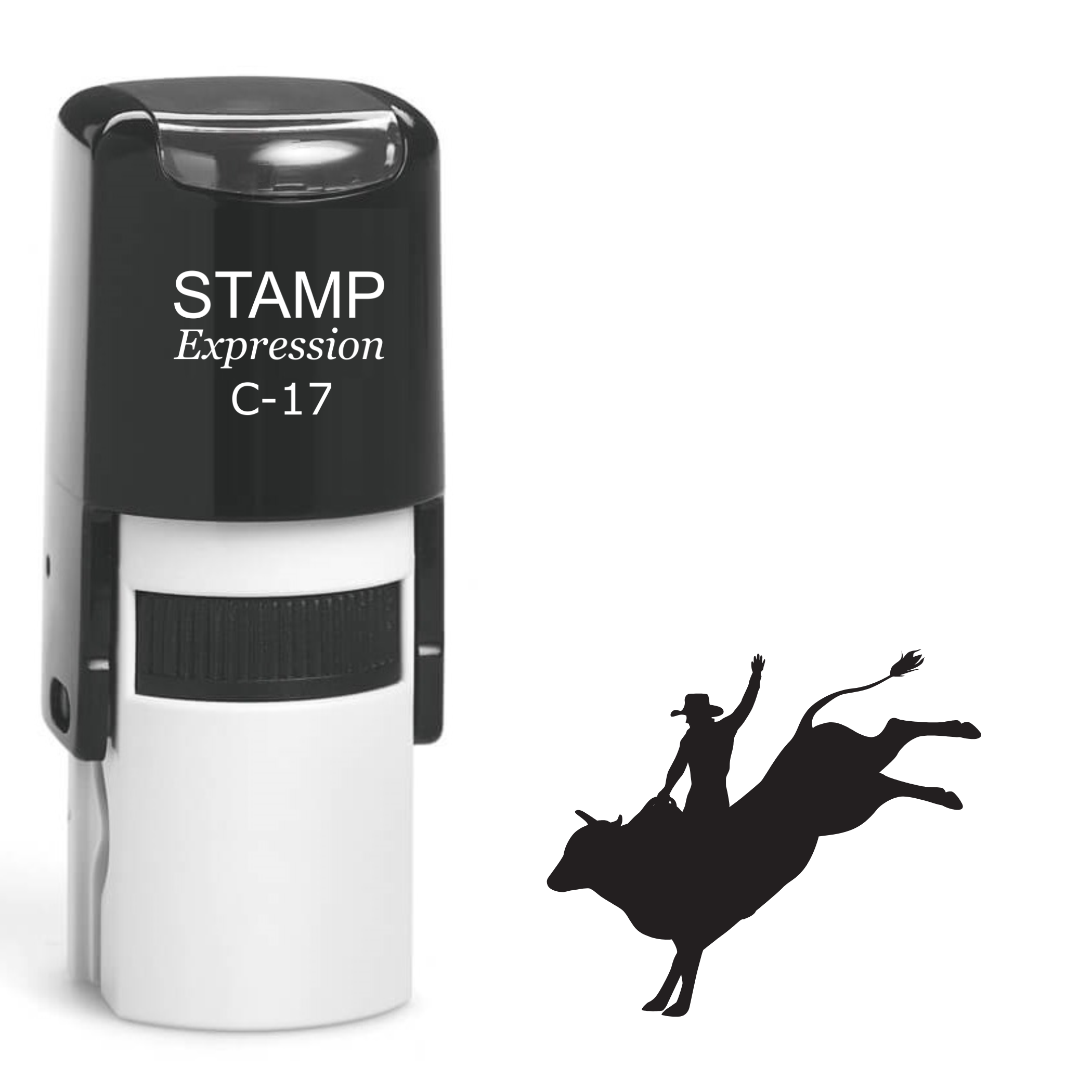 Bull Rider Self Inking Rubber Stamp (SH-62467)