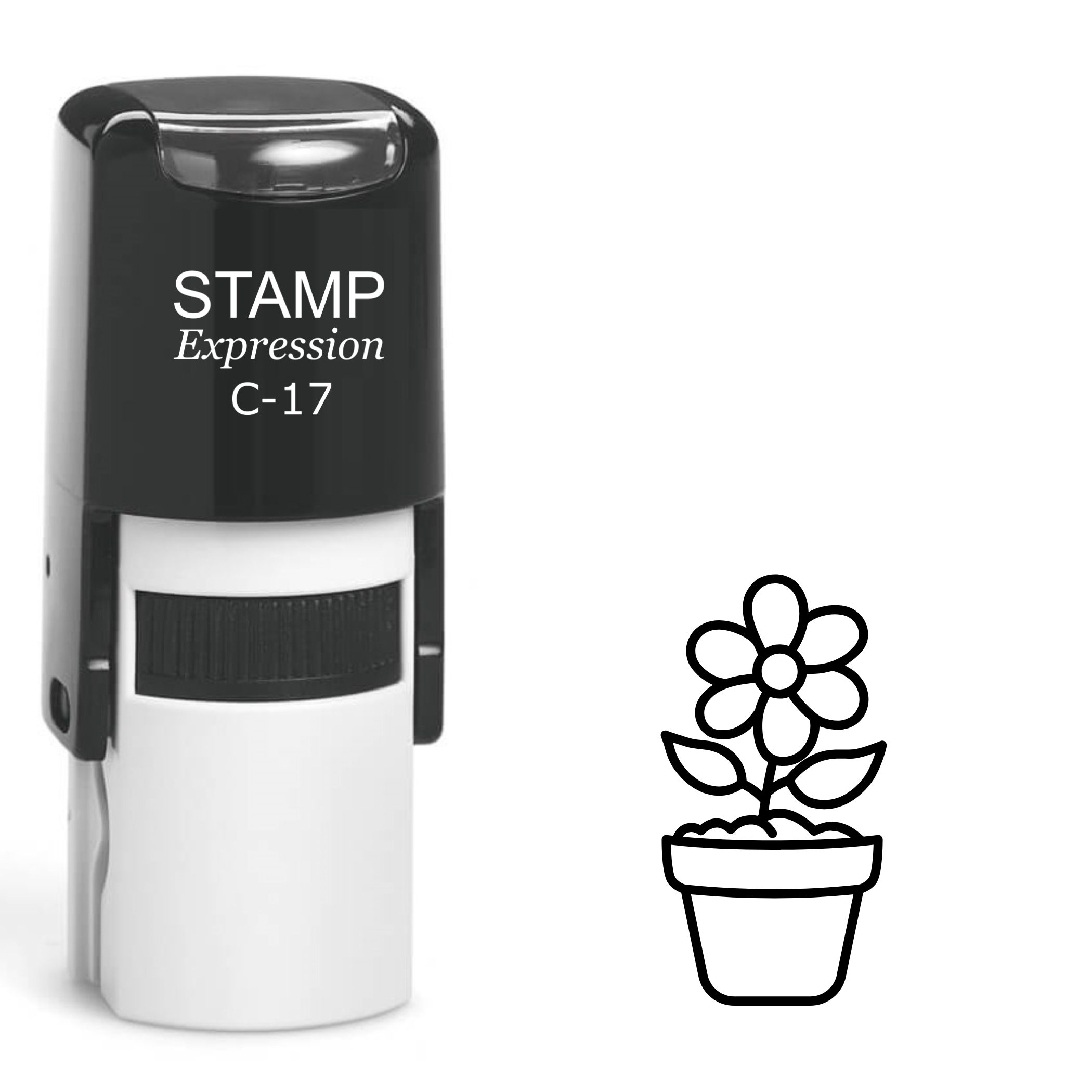 Flower in the Pot Self Inking Rubber Stamp (SH-62510)