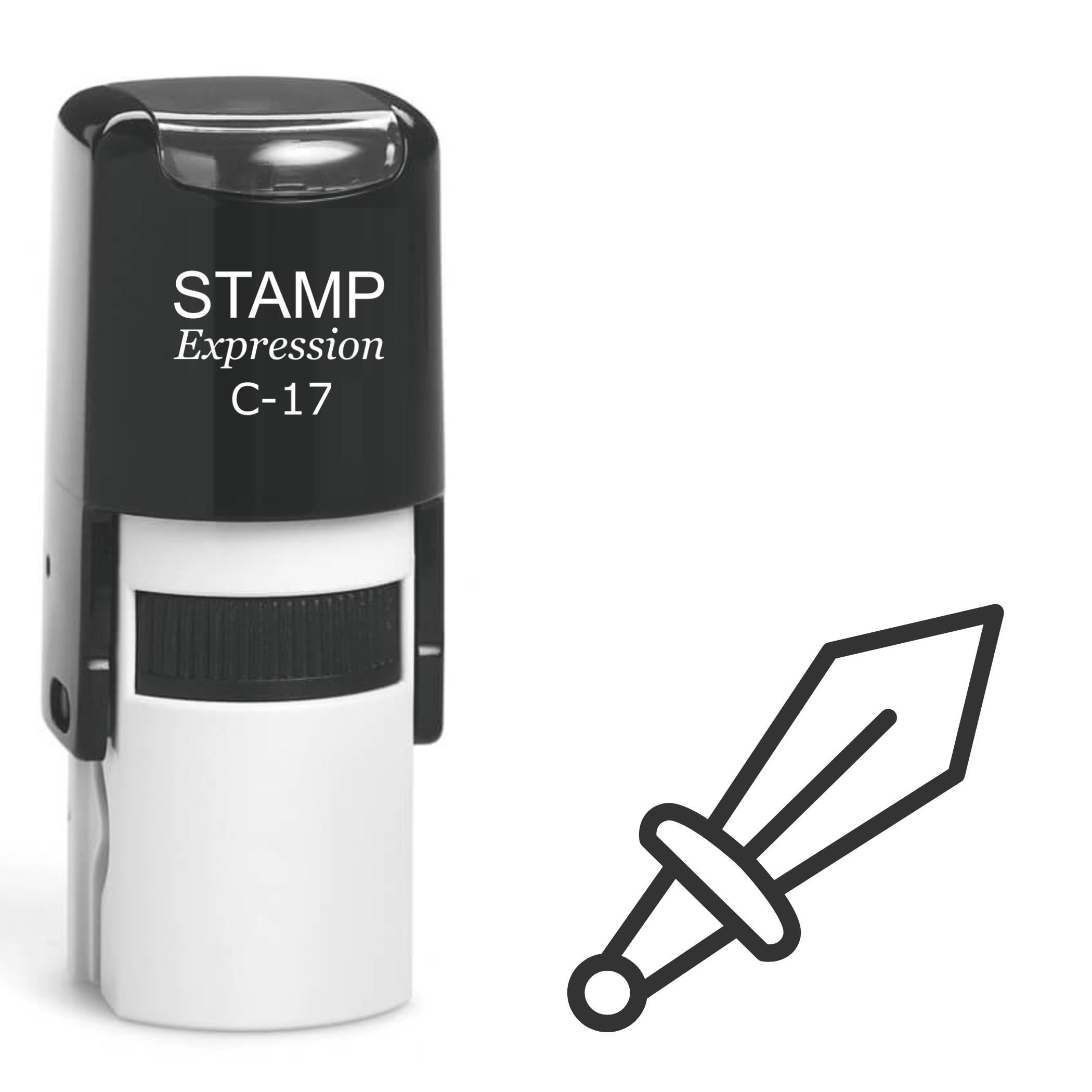 Sword Self Inking Rubber Stamp (SH-62545)