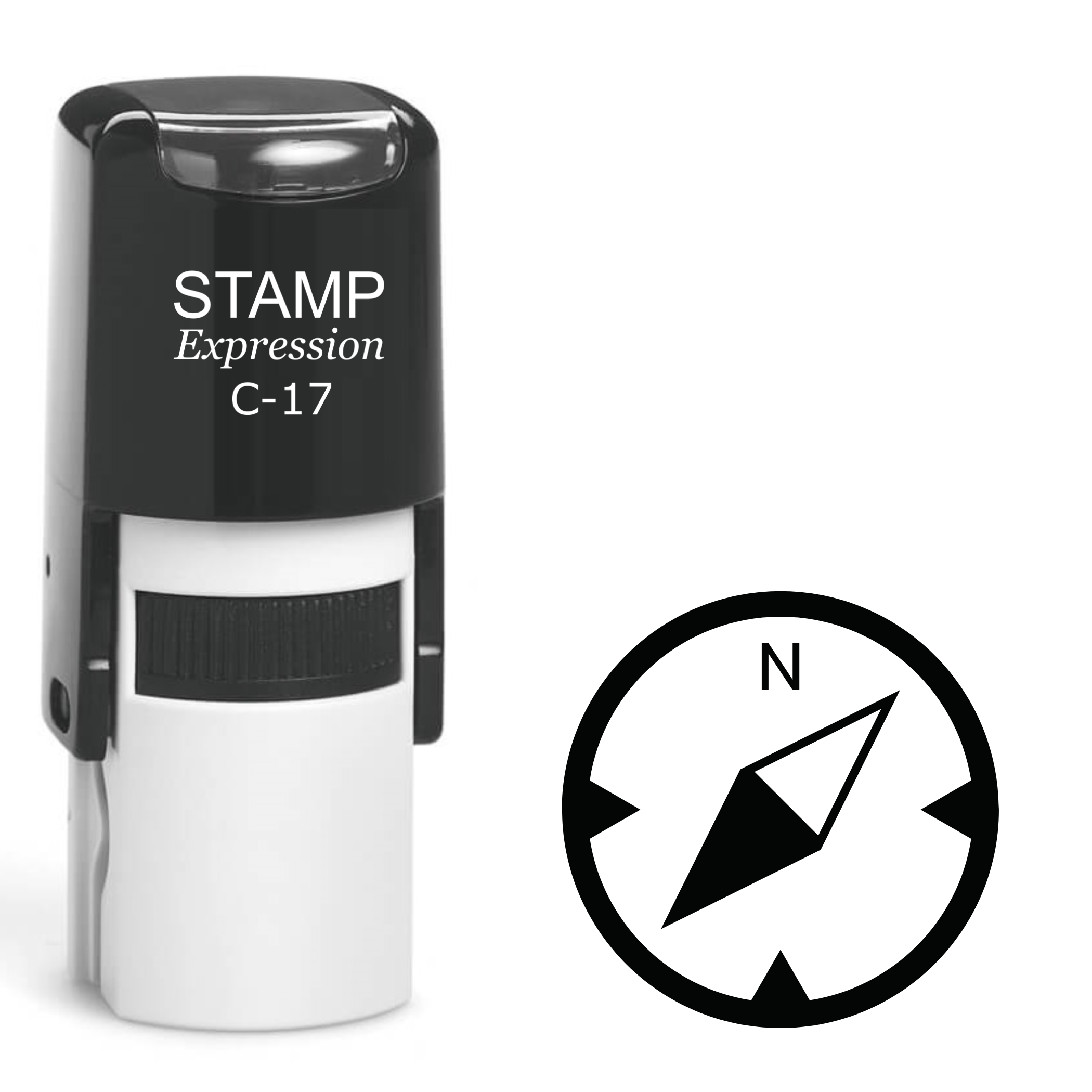 Compass Self Inking Rubber Stamp (SH-62562)