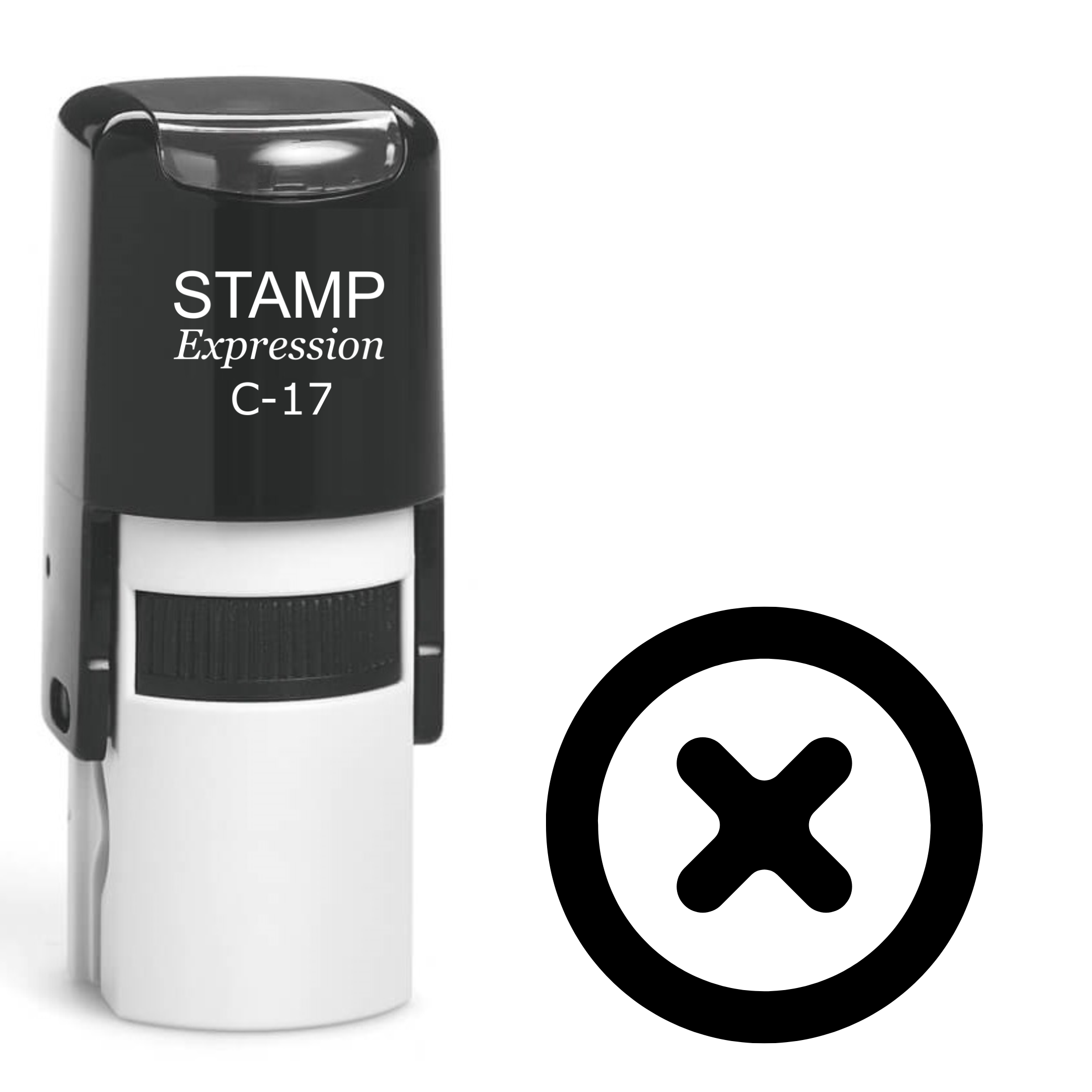 X in the Circle Self Inking Rubber Stamp (SH-62593)