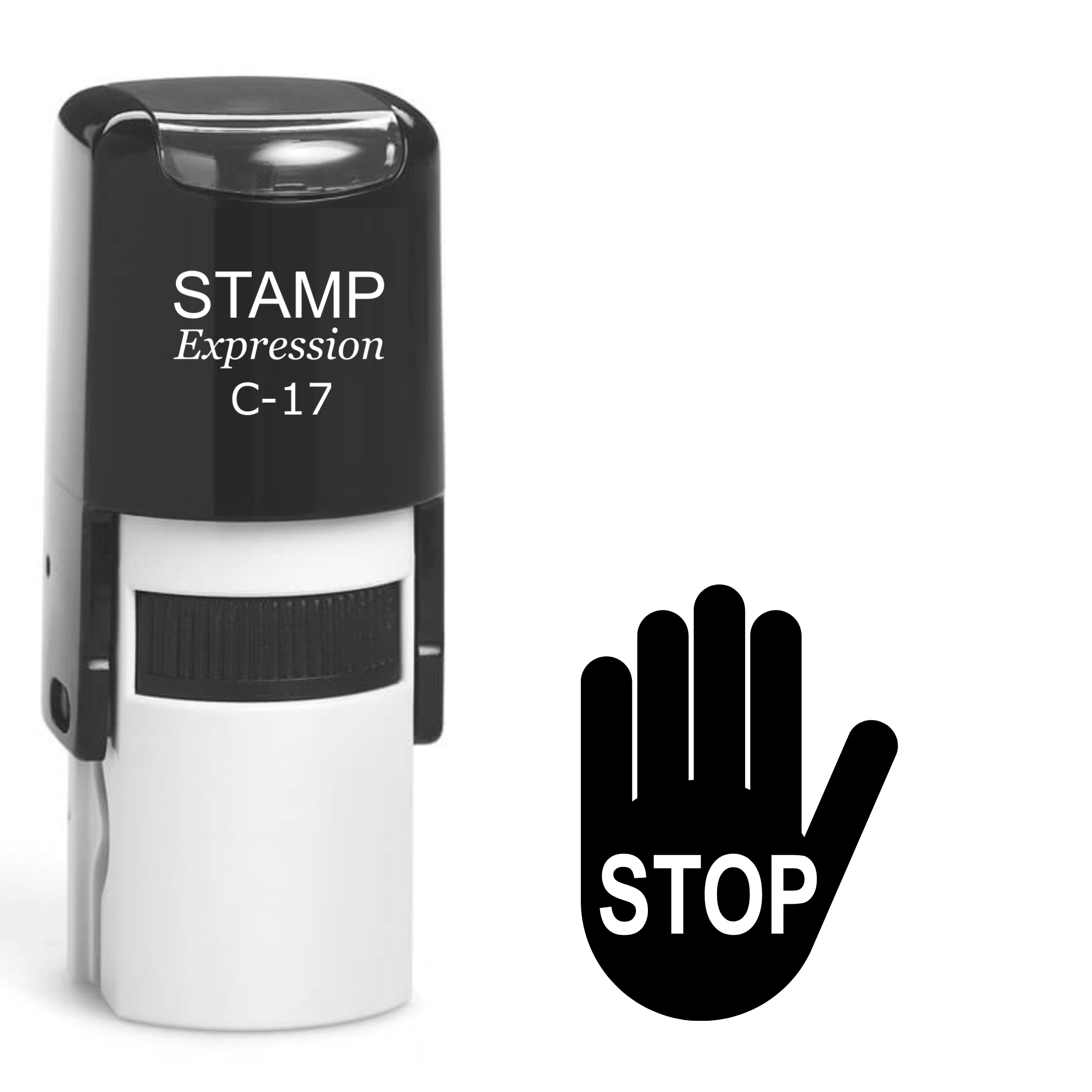 Hand Stop Self Inking Rubber Stamp (SH-62594)