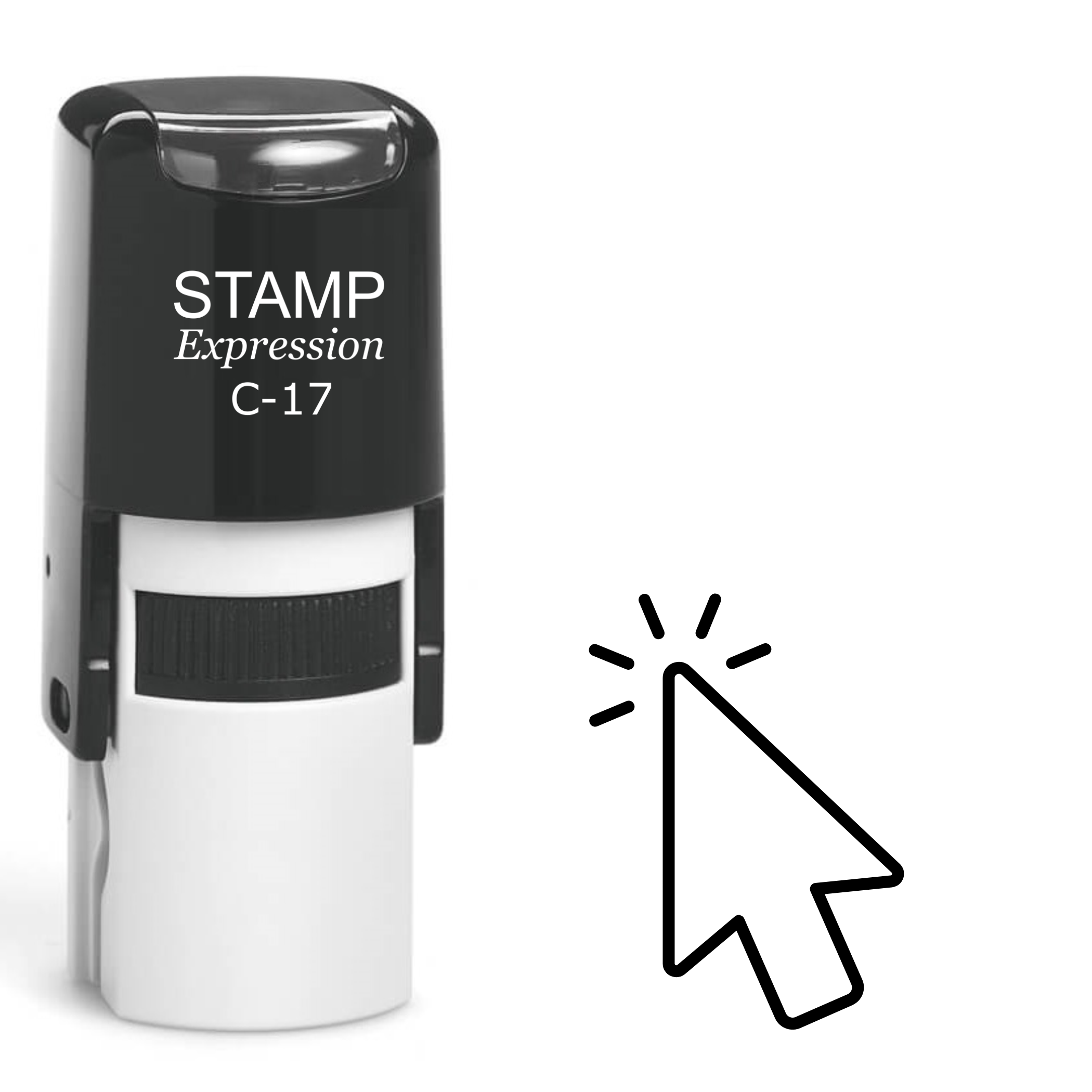 Click Here Arrow Self Inking Rubber Stamp (SH-62605)
