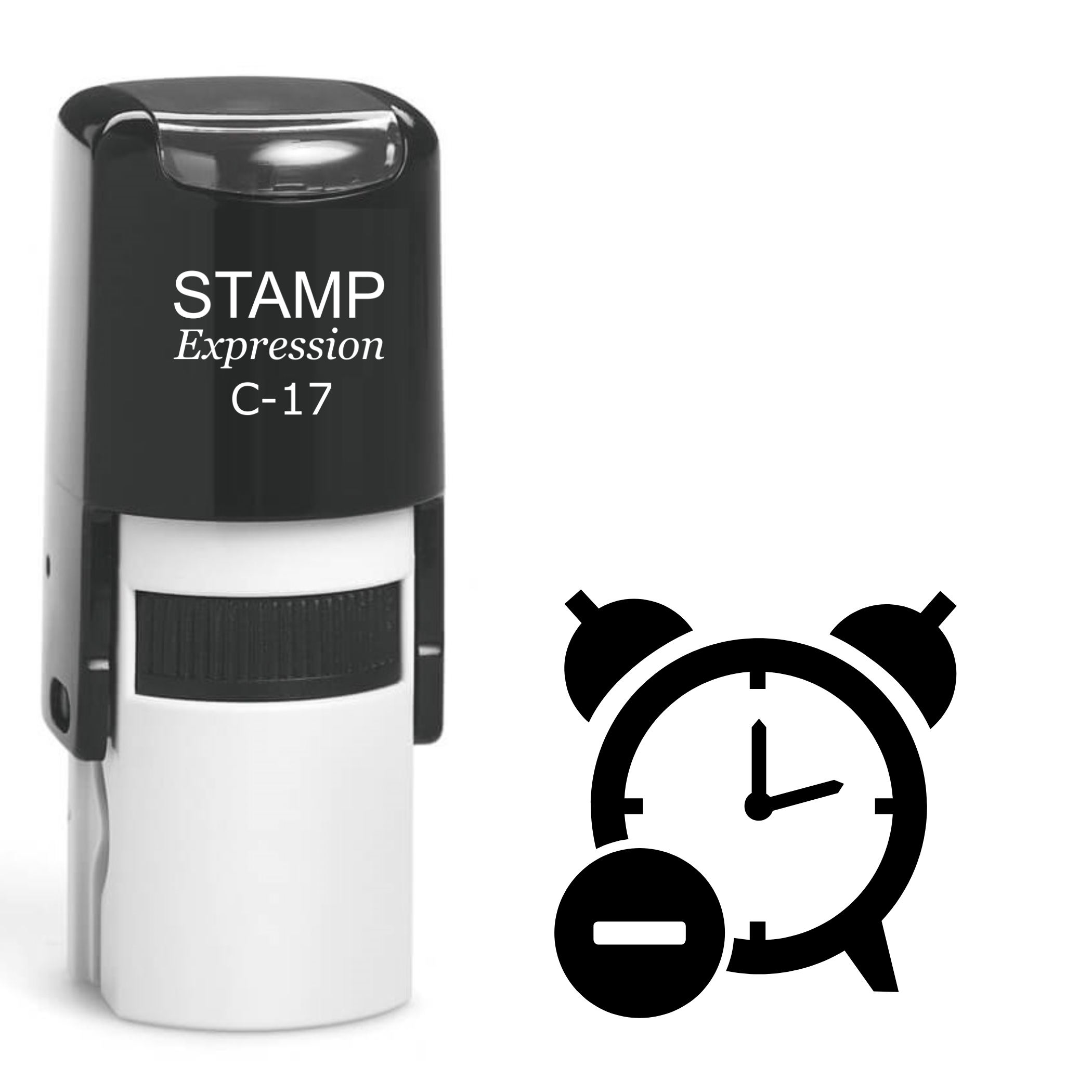 Alarm Clock Self Inking Rubber Stamp (SH-62624)