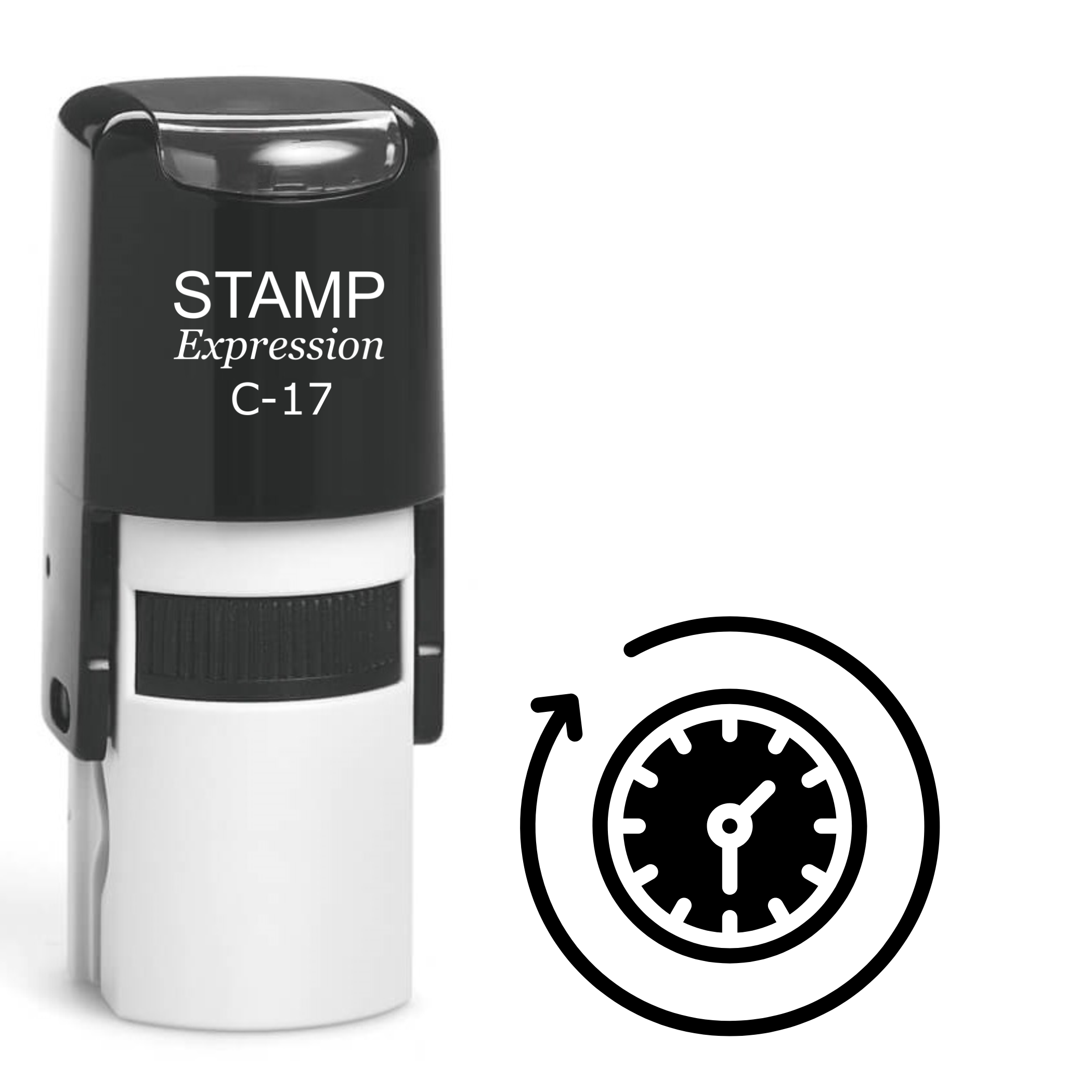 Alarm Clock Self Inking Rubber Stamp (SH-62625)