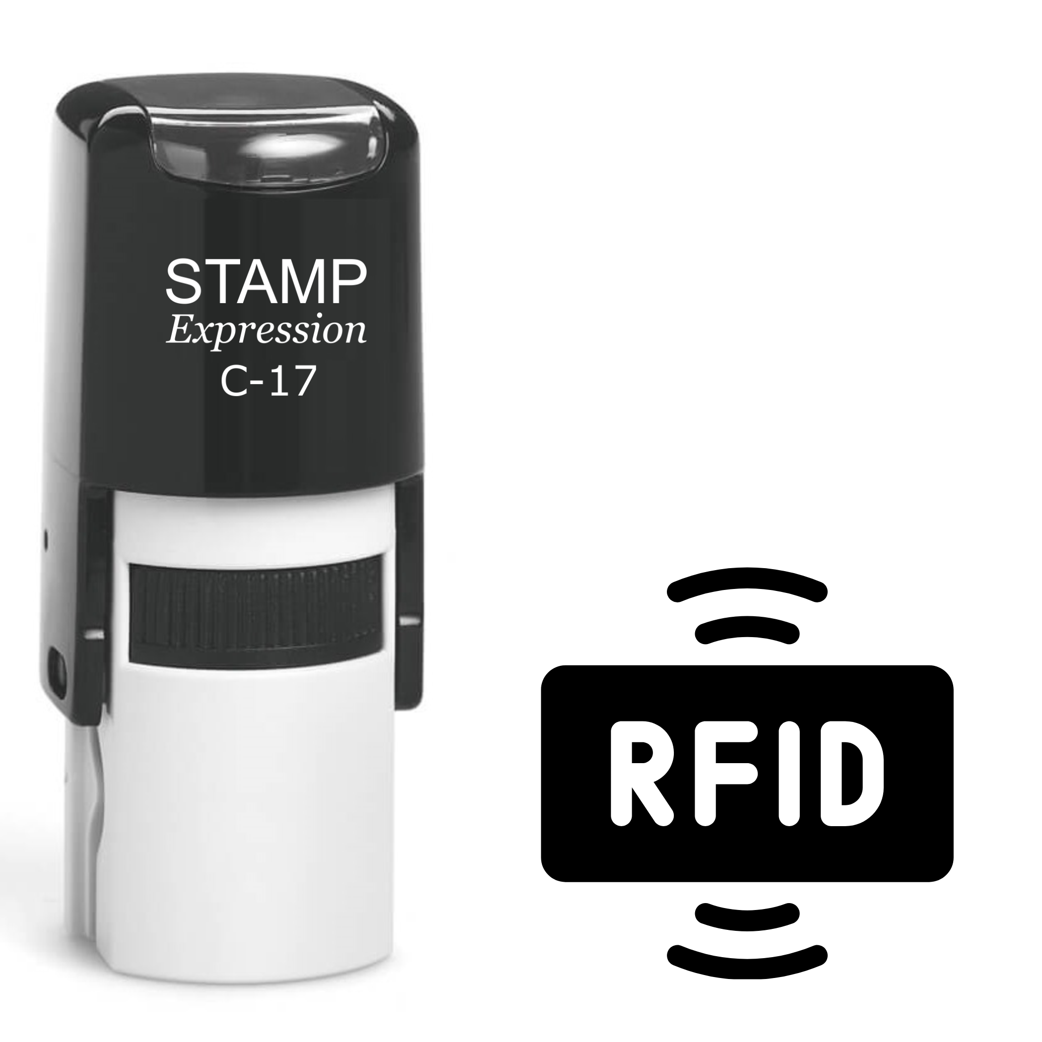RFID Symbol Self Inking Rubber Stamp (SH-62630)