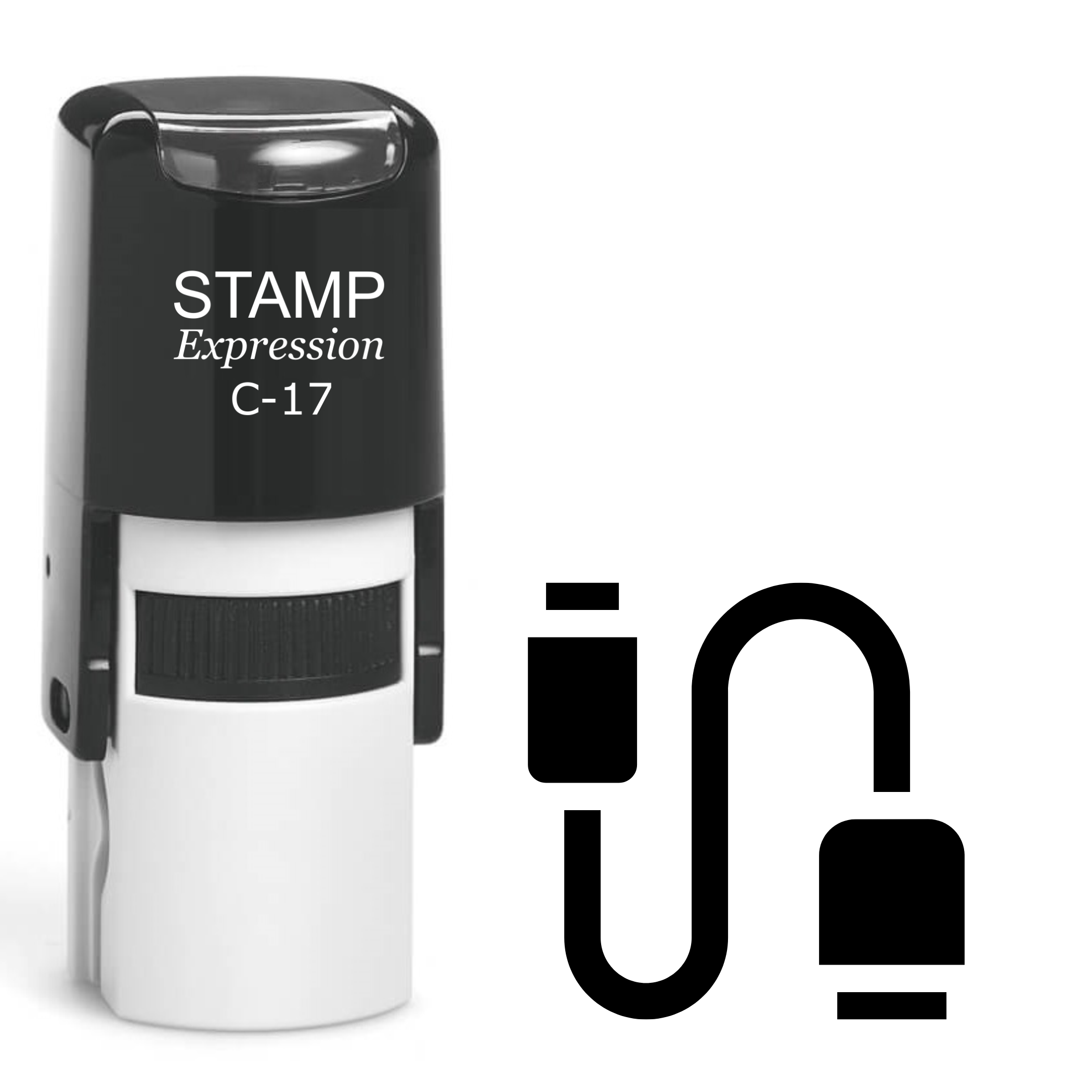 USB Connector Self Inking Rubber Stamp (SH-62631)