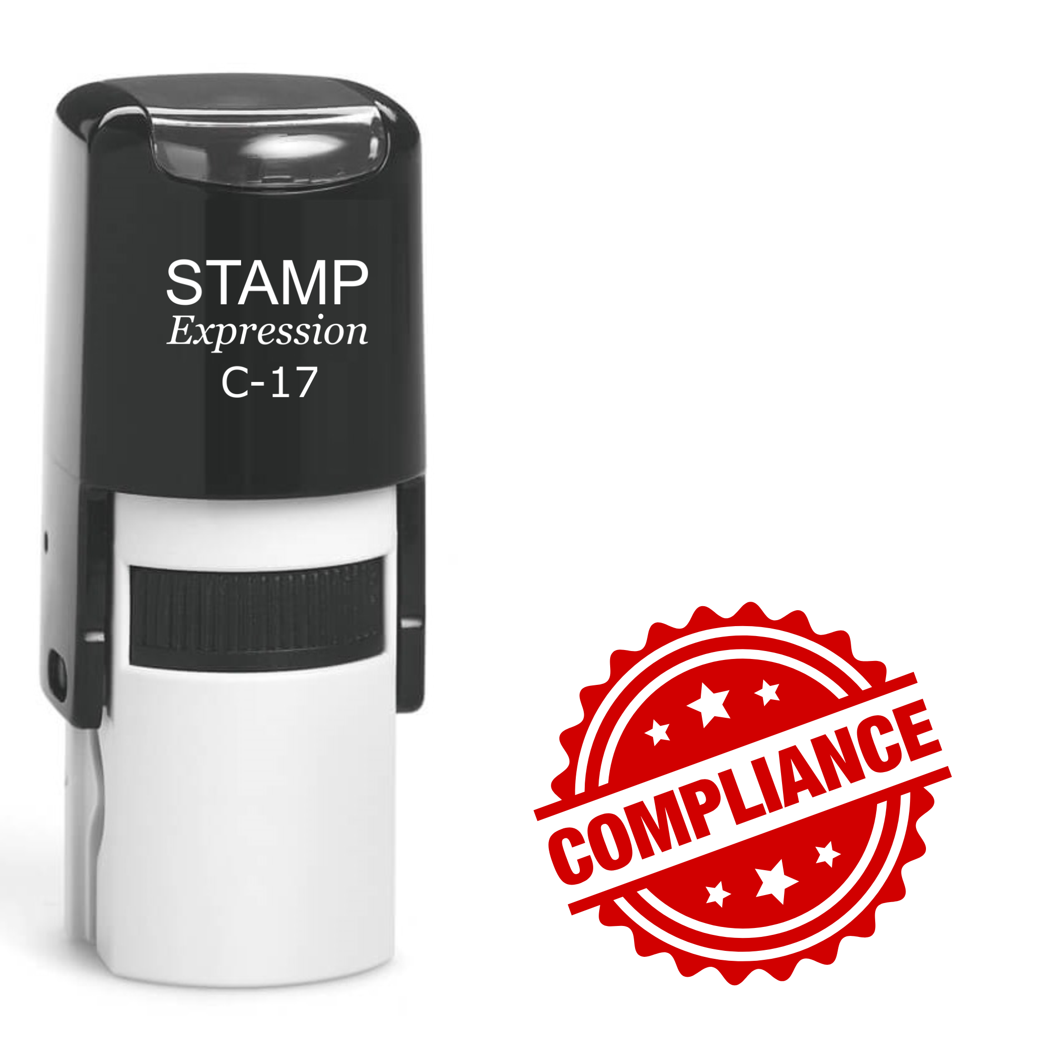 Compliance Self Inking Rubber Stamp (SH-62655)