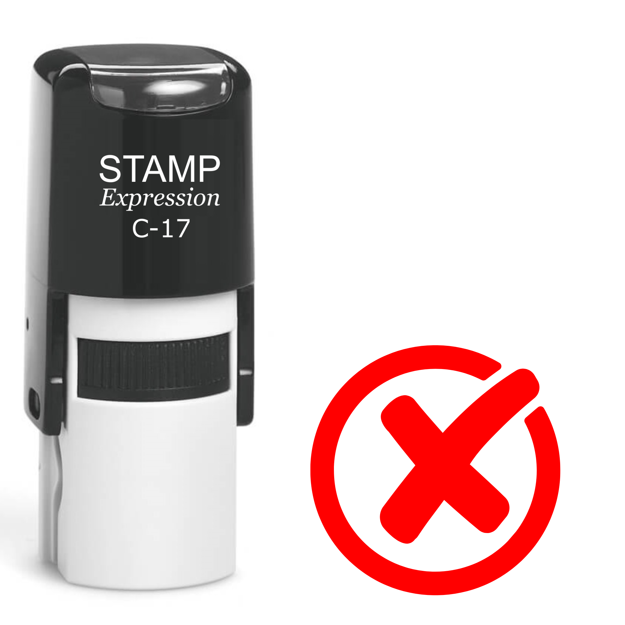 X Mark in the Circle Self Inking Rubber Stamp (SH-62666)