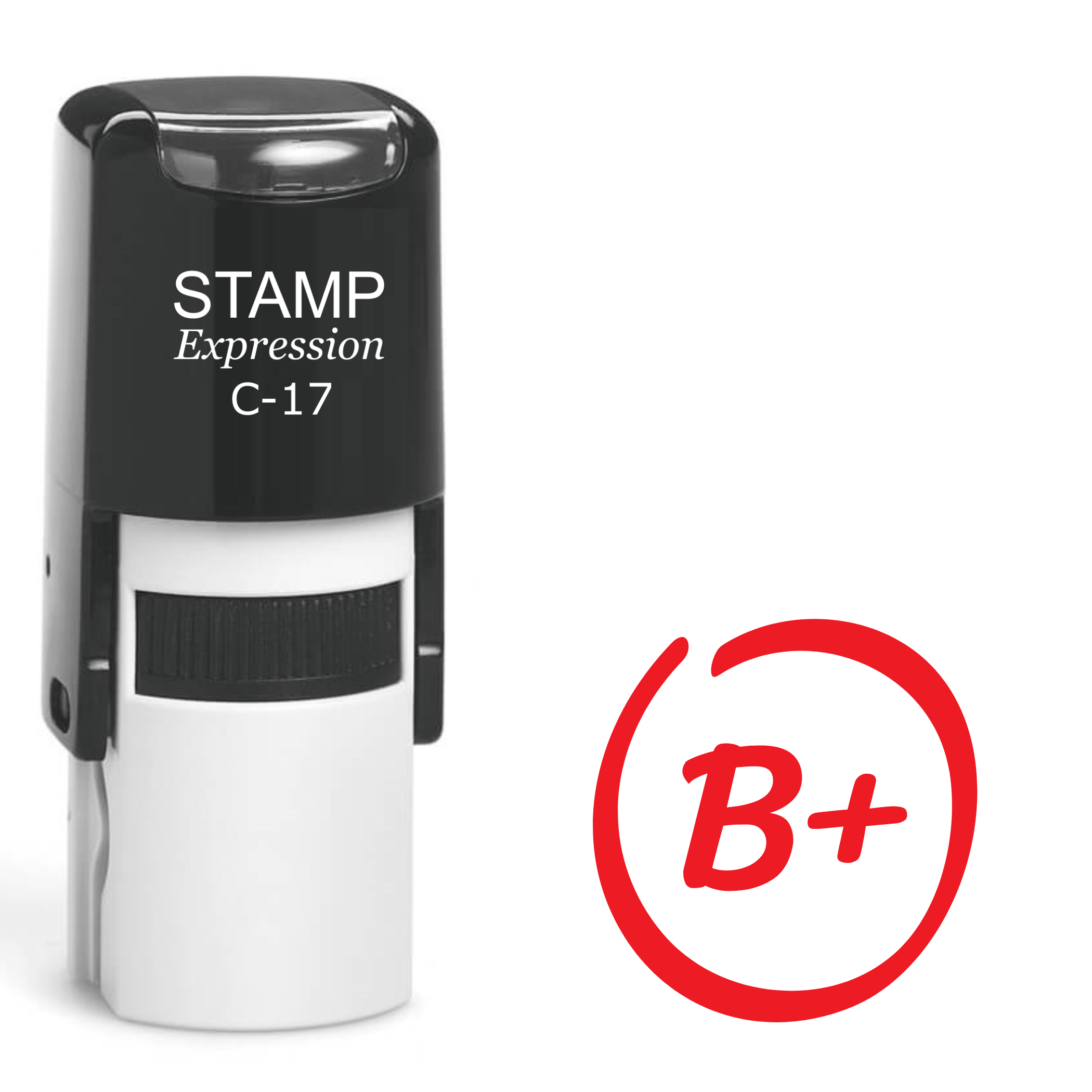 B Plus Grade in the Circle Self Inking Rubber Stamp (SH-62687)