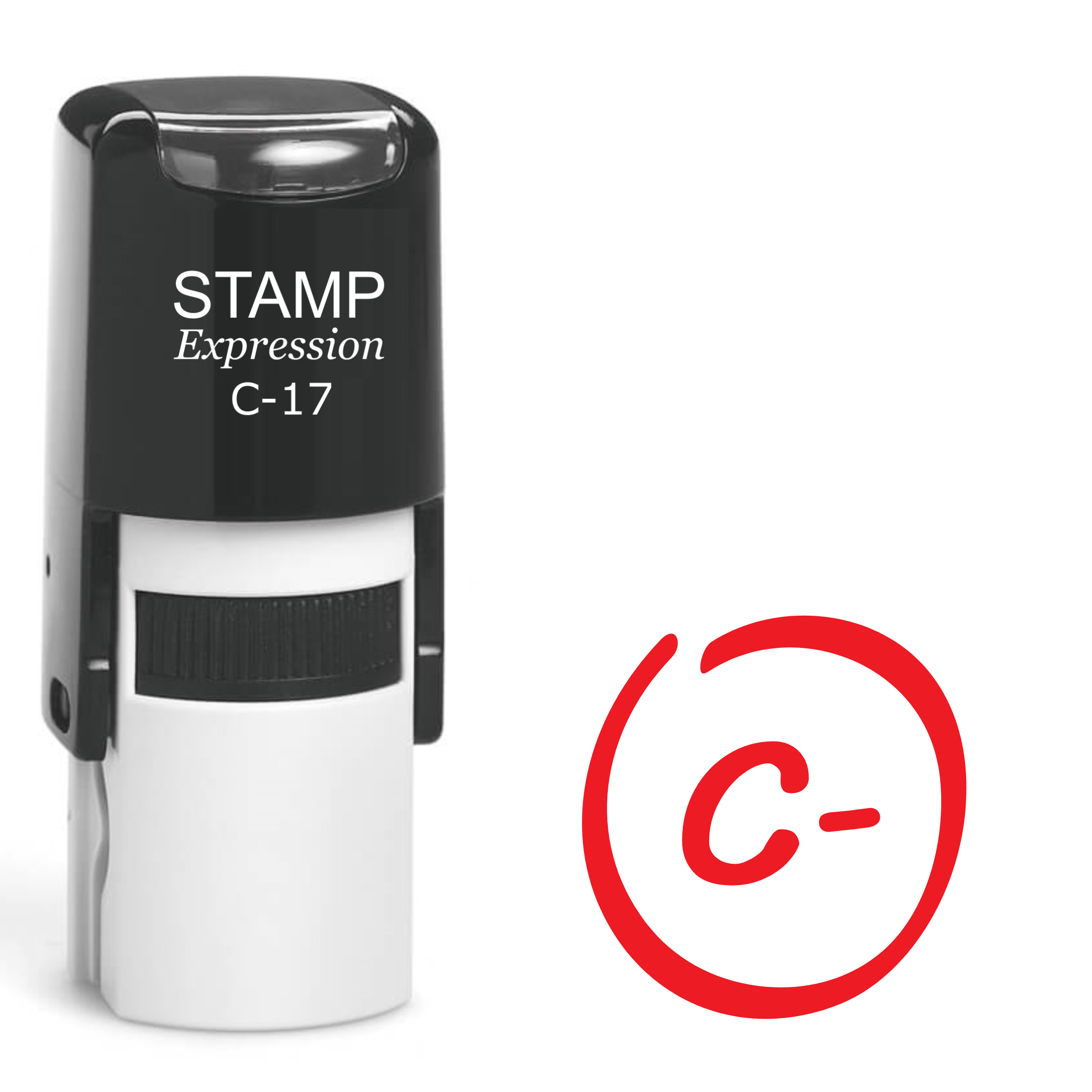 C Minus Grade in the Circle Self Inking Rubber Stamp (SH-62689)