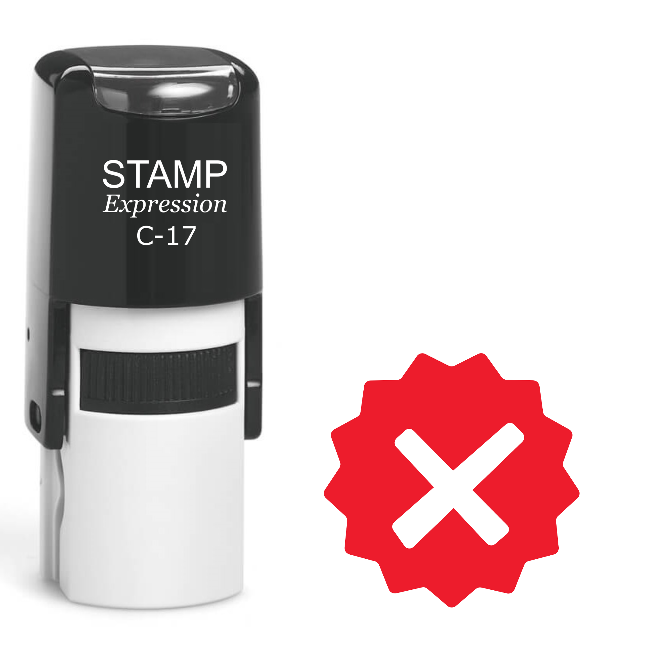 X in the Circle Self Inking Rubber Stamp (SH-62691)