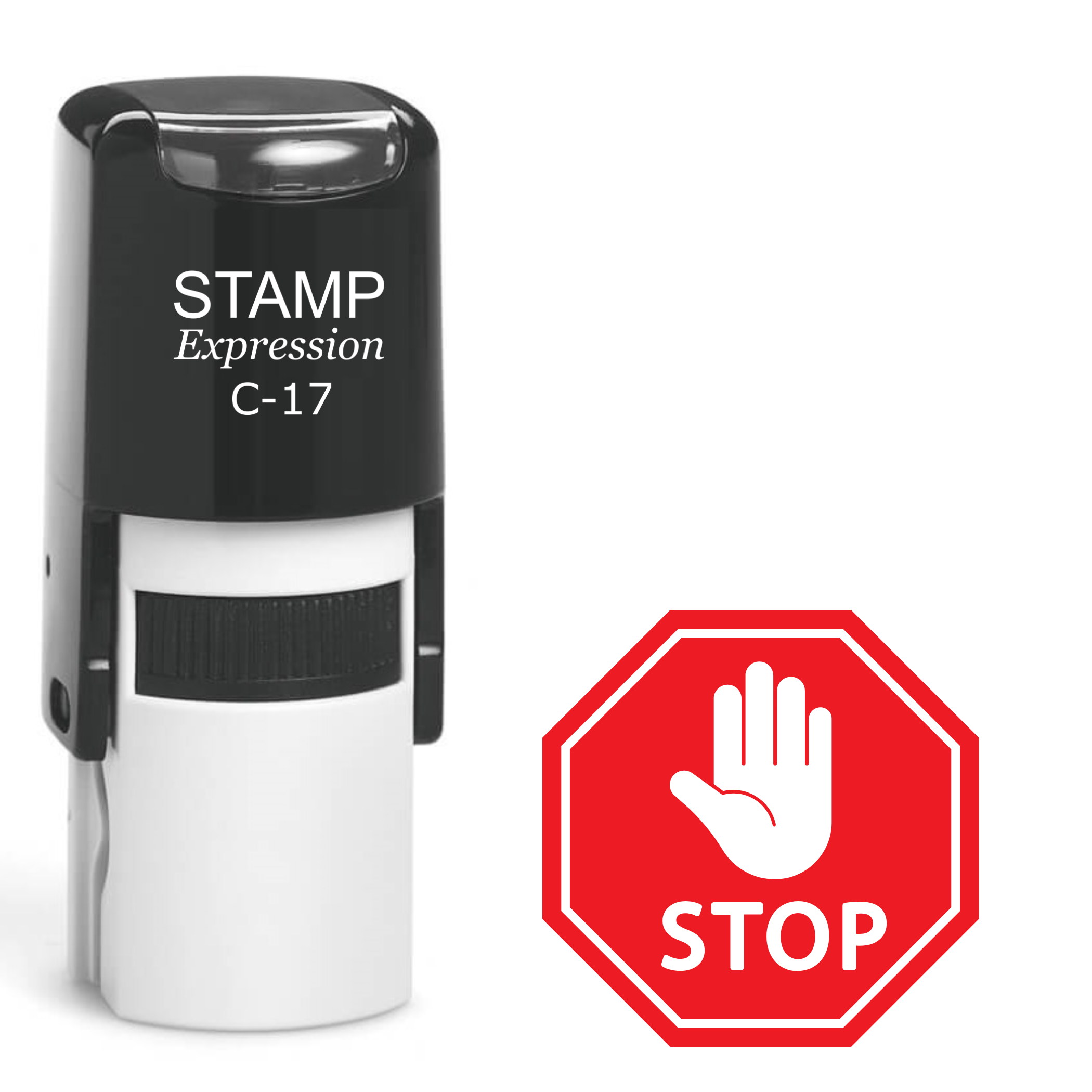 Stop Sign Self Inking Rubber Stamp (SH-62692)