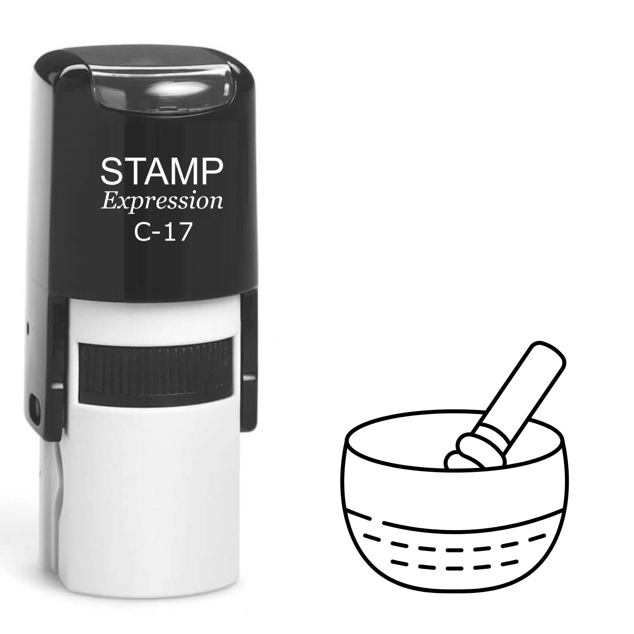 Meditation Ball Self Inking Rubber Stamp (SH-62703)