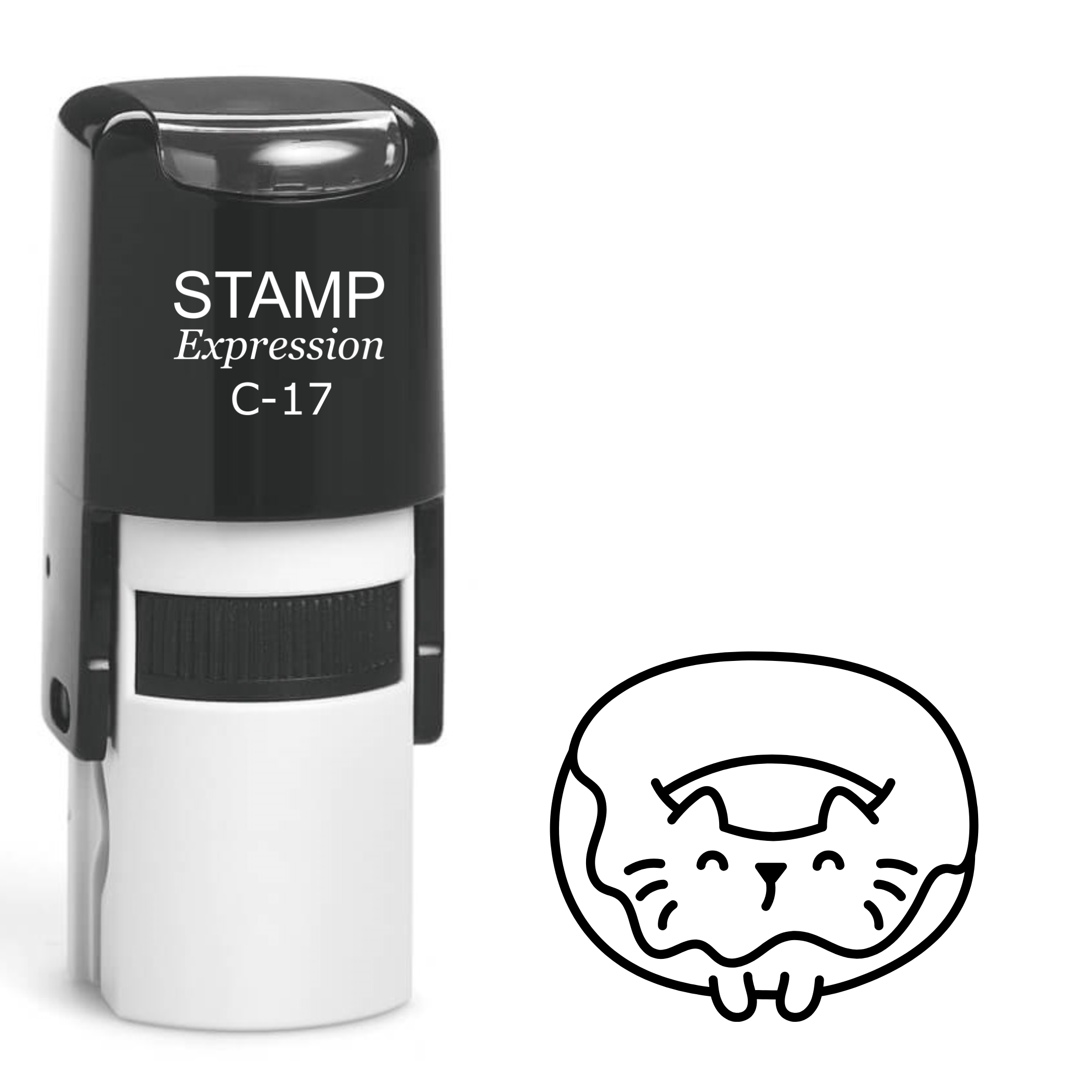 Cute cat donut Self Inking Rubber Stamp (SH-62737)