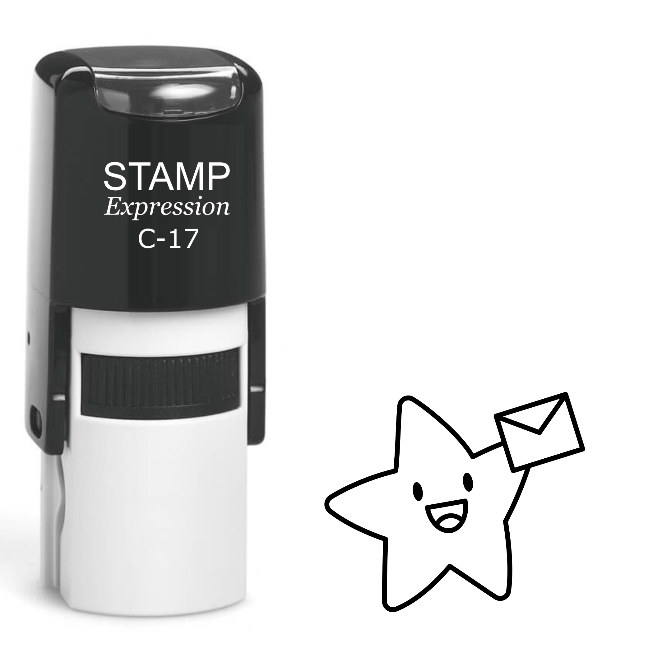 Cute star with an envelope Self Inking Rubber Stamp (SH-62738)