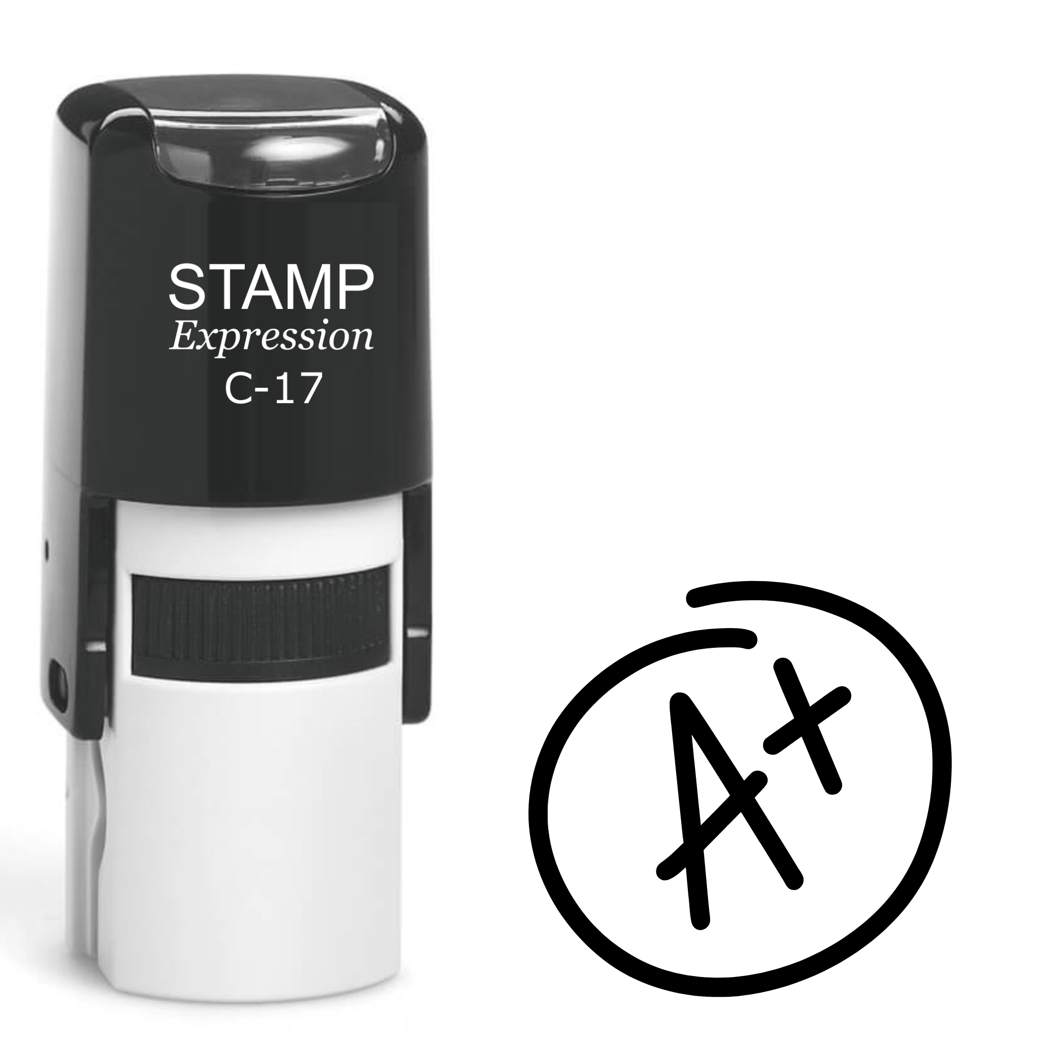 A+ in a circle teacher stamp Self Inking Rubber Stamp (SH-62751)