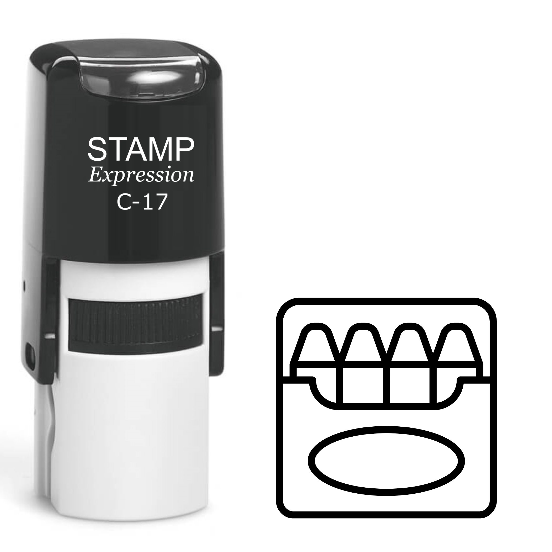 Box of coloring pencils Self Inking Rubber Stamp (SH-62754)