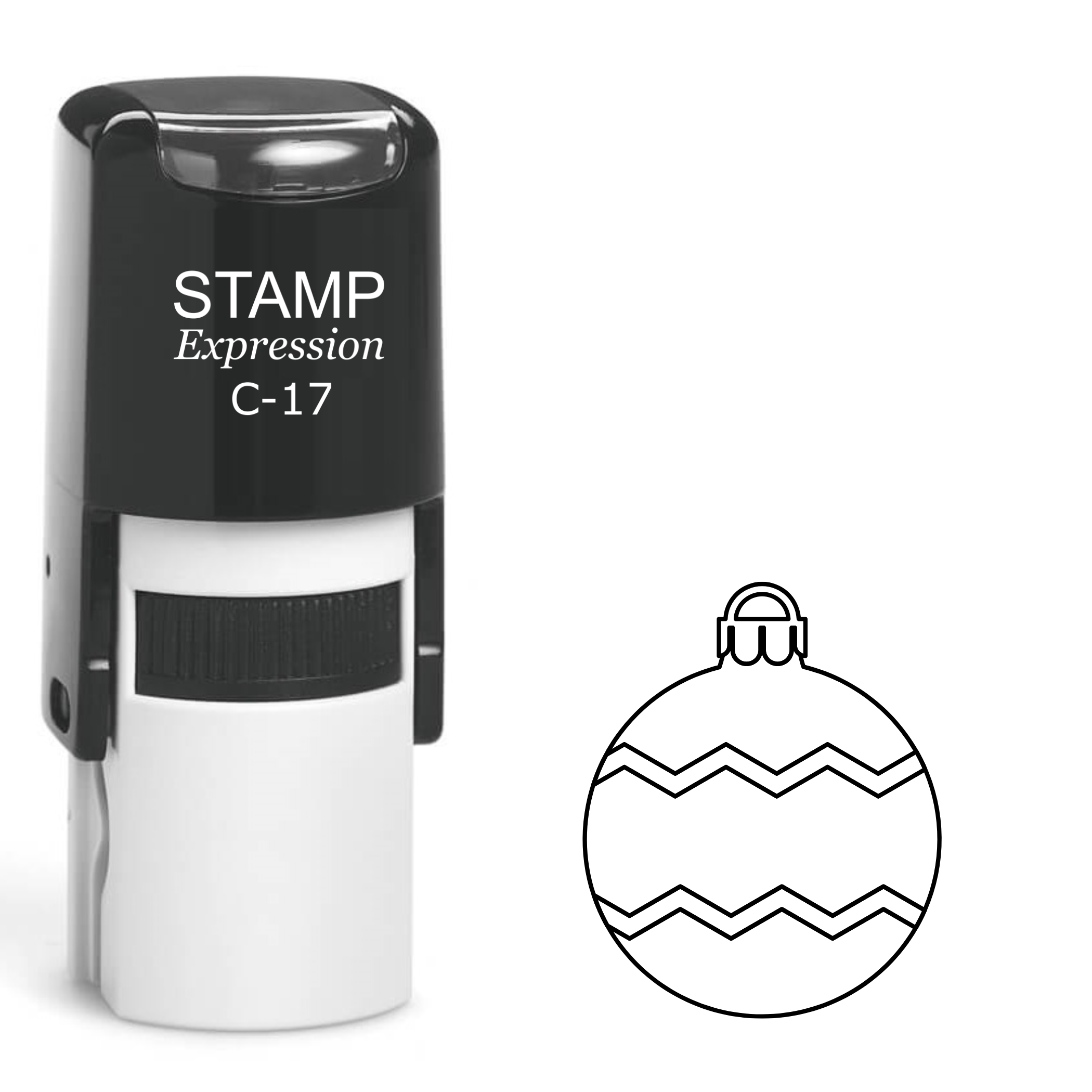 Ornate ornament Christmas Self Inking Rubber Stamp (SH-62760)