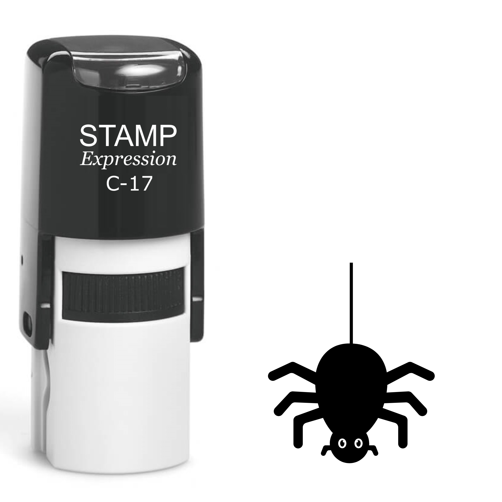 Cute hanging spider Halloween Self Inking Rubber Stamp (SH-62768)