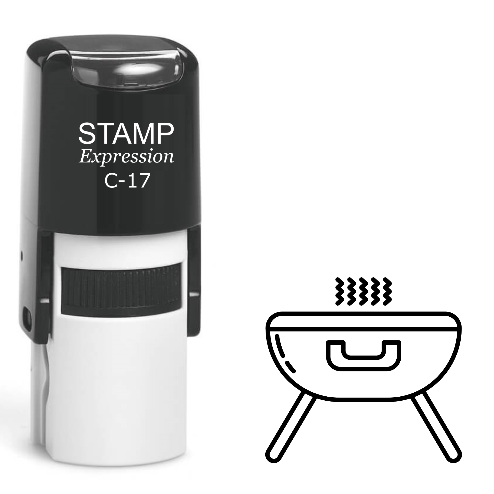 Picnic BBQ cooking grill Summer Self Inking Rubber Stamp (SH-62787)
