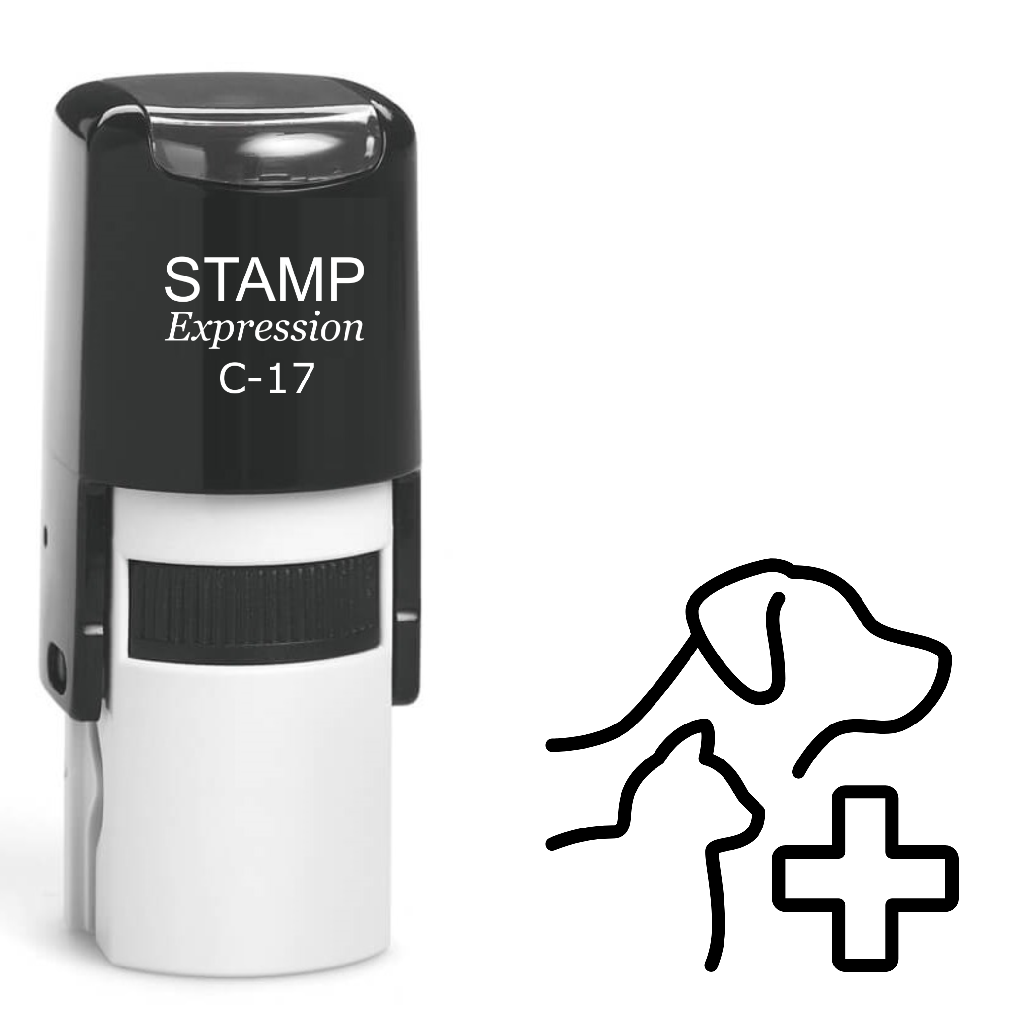 Animal hospital cat and dog veterinary clinic Self Inking Rubber Stamp (SH-62791)