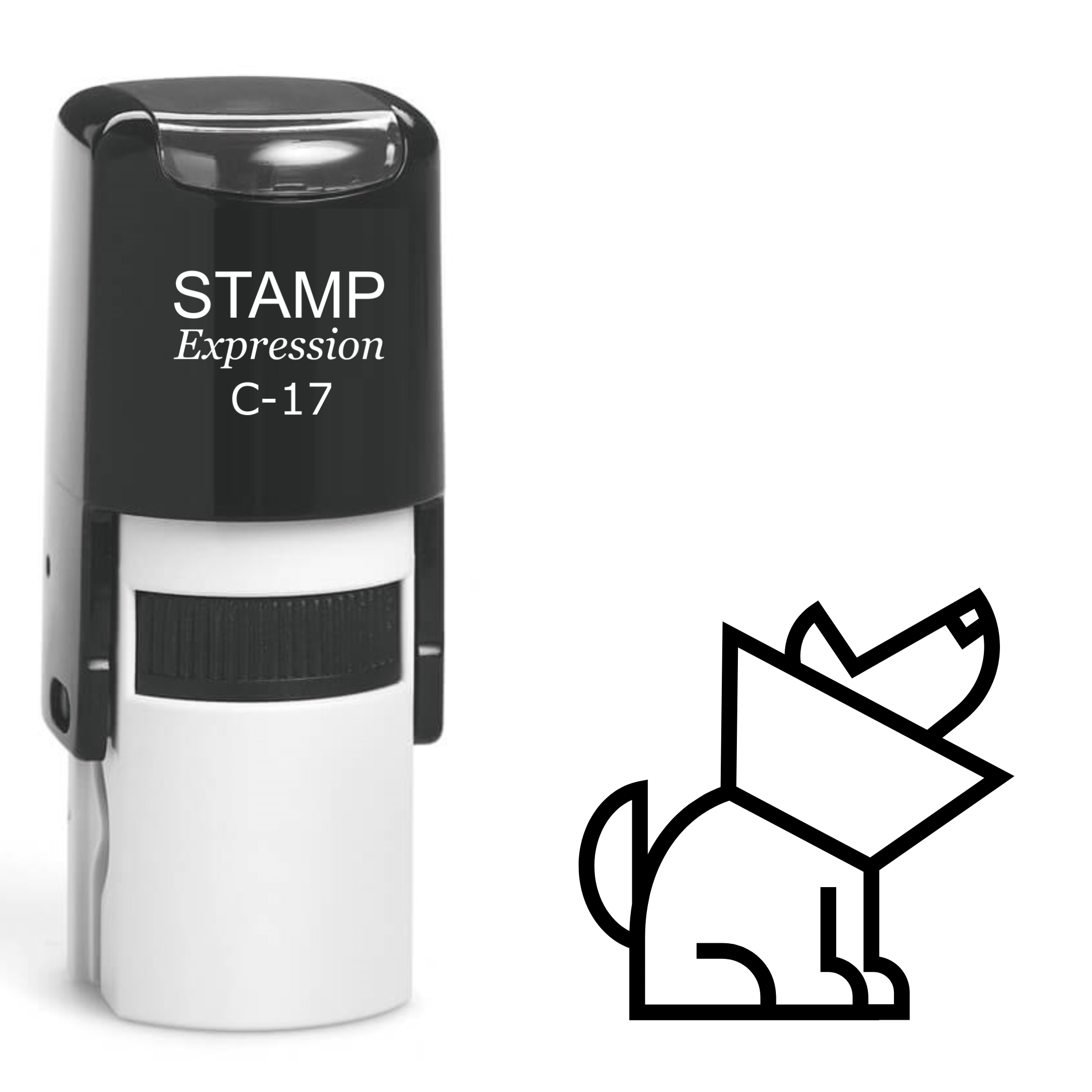 Dog wearing cone veterinary hospital Self Inking Rubber Stamp (SH-62794)