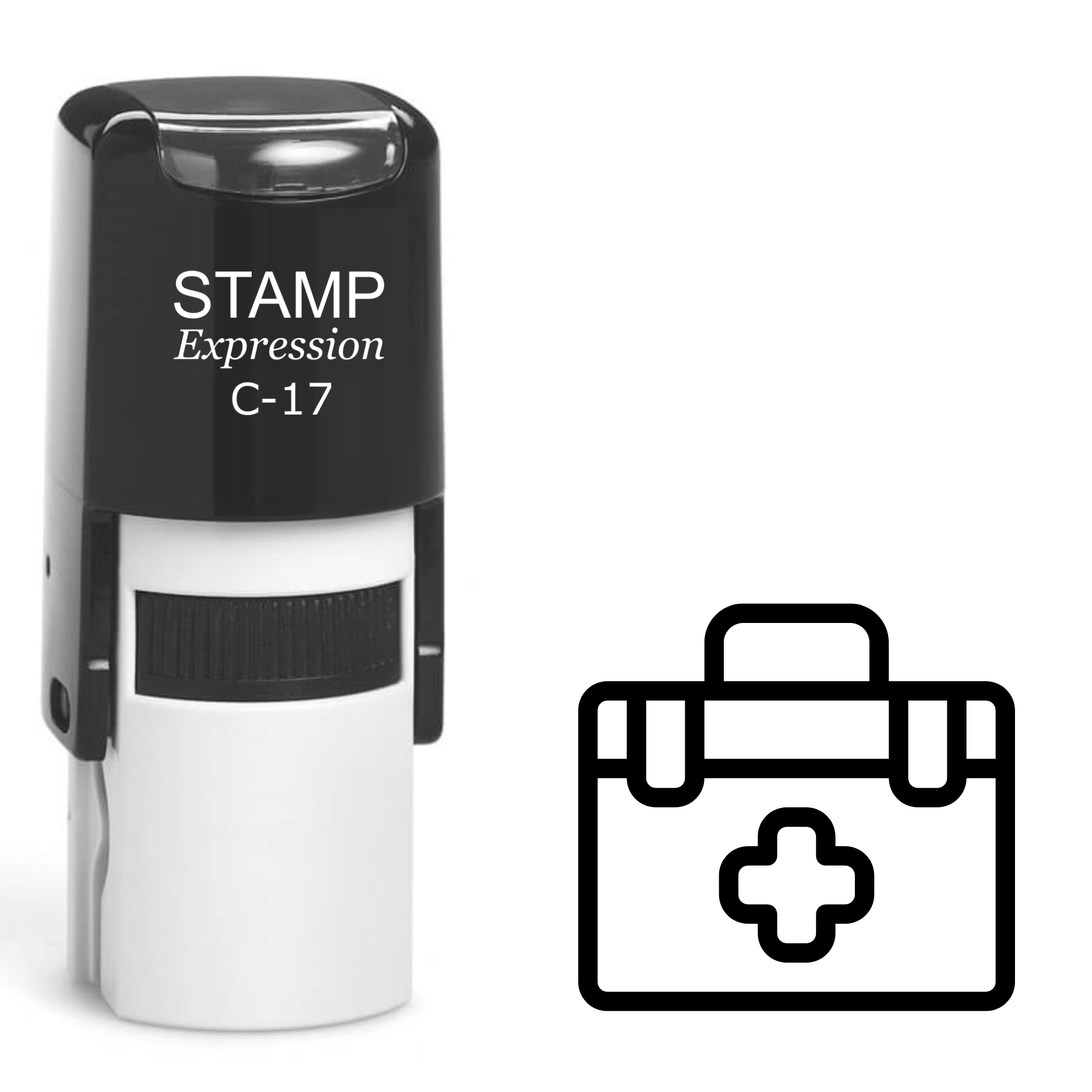 First aid kit Medical suitcase Self Inking Rubber Stamp (SH-62797)