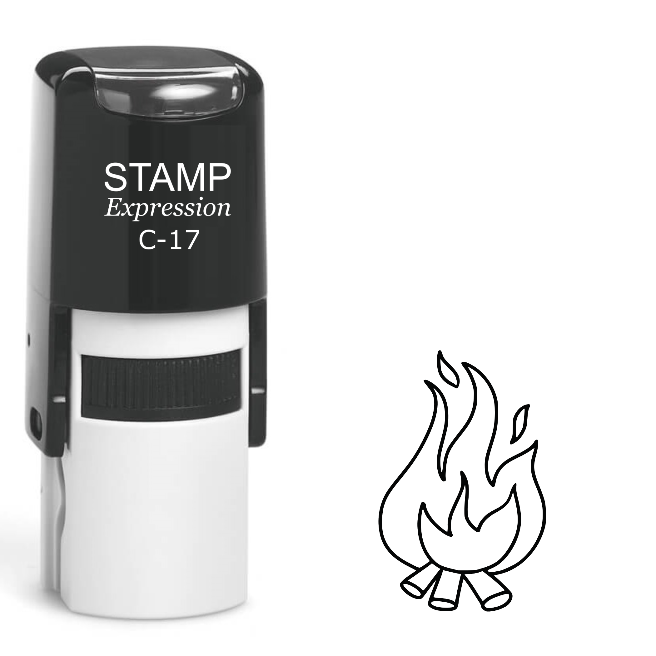 Campfire outline Self Inking Rubber Stamp (SH-62811)