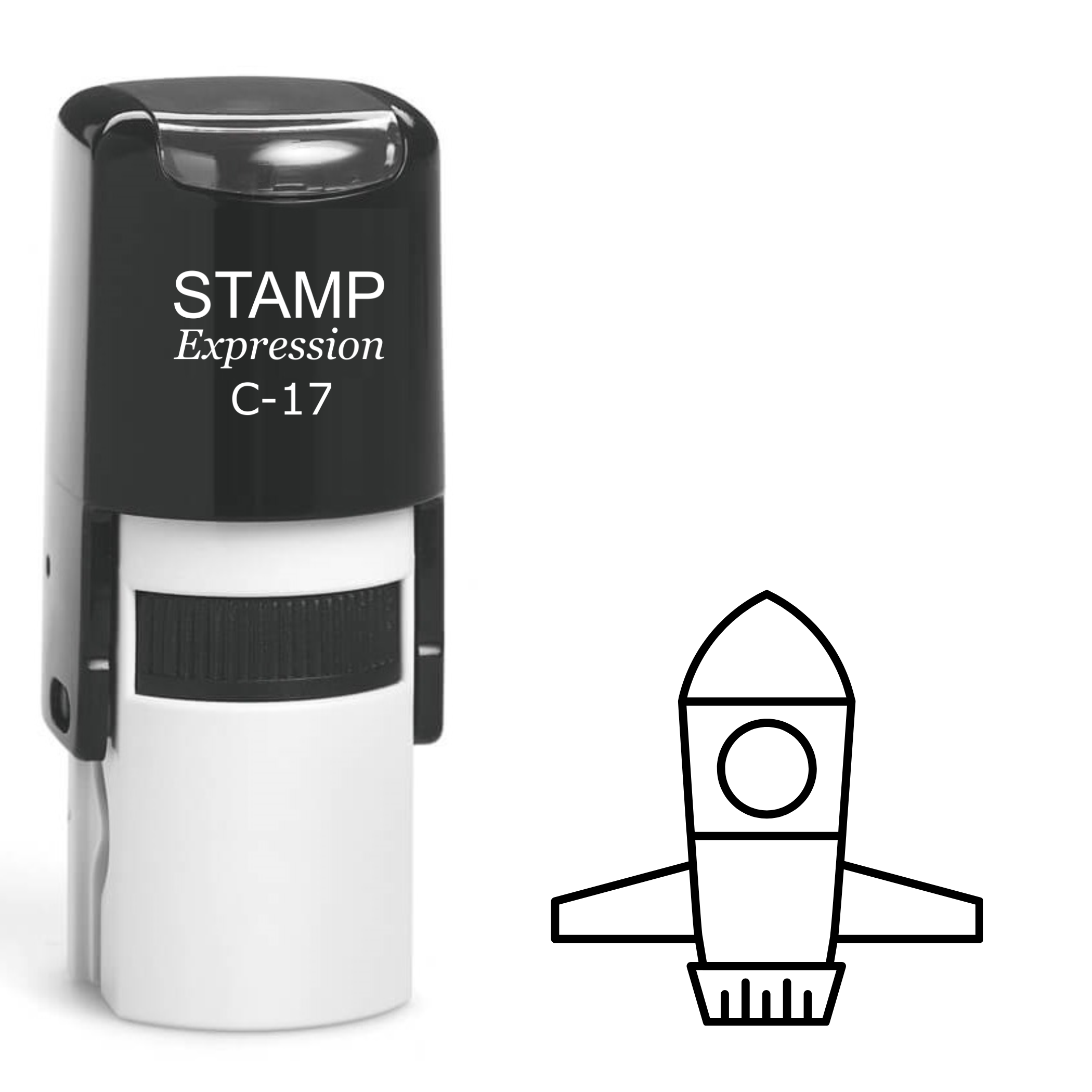 Simple baby rocket outline Self Inking Rubber Stamp (SH-62831)
