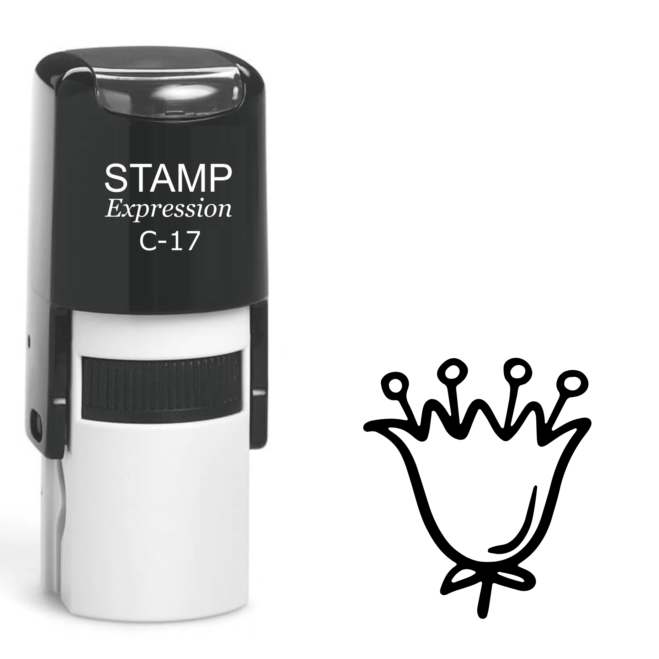 Cute little bell flower outline Self Inking Rubber Stamp (SH-62837)