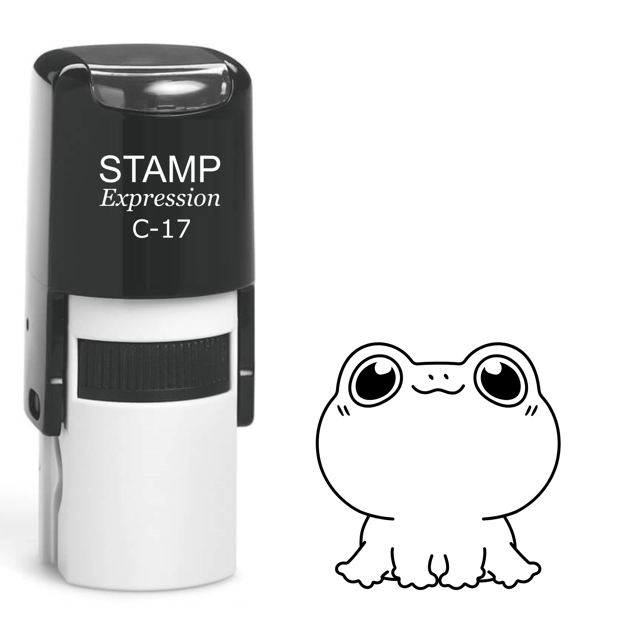 Cute baby frog with big eyes Self Inking Rubber Stamp (SH-62844)