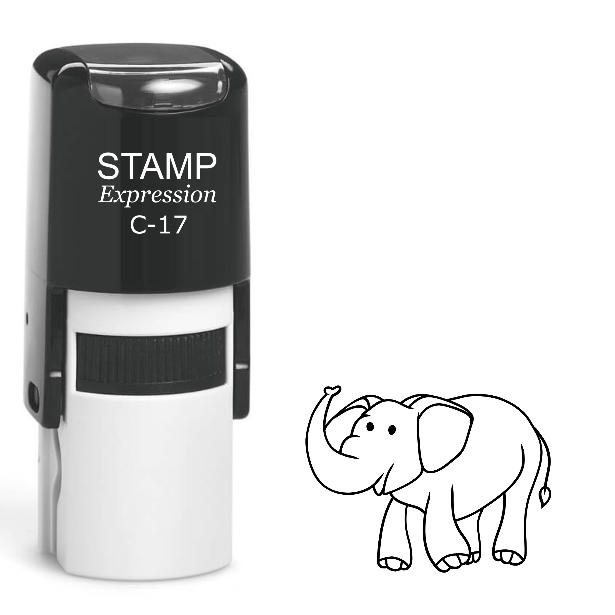 Baby elephant outline Self Inking Rubber Stamp (SH-62852)