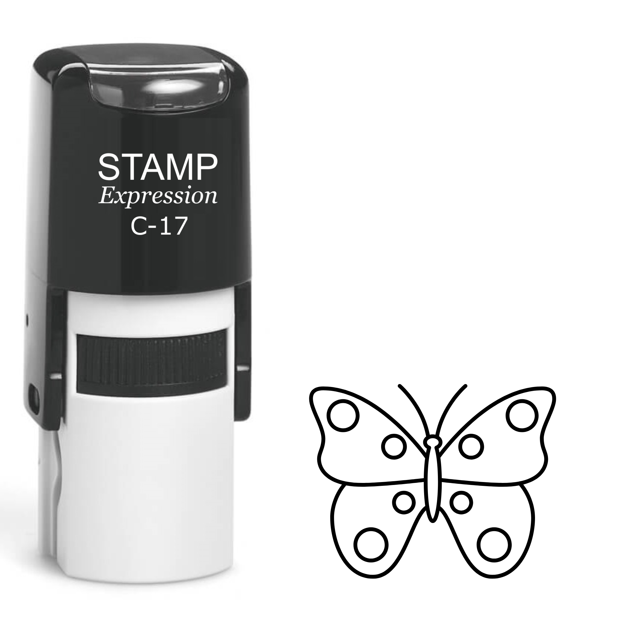 Simple butterfly outline Self Inking Rubber Stamp (SH-62855)