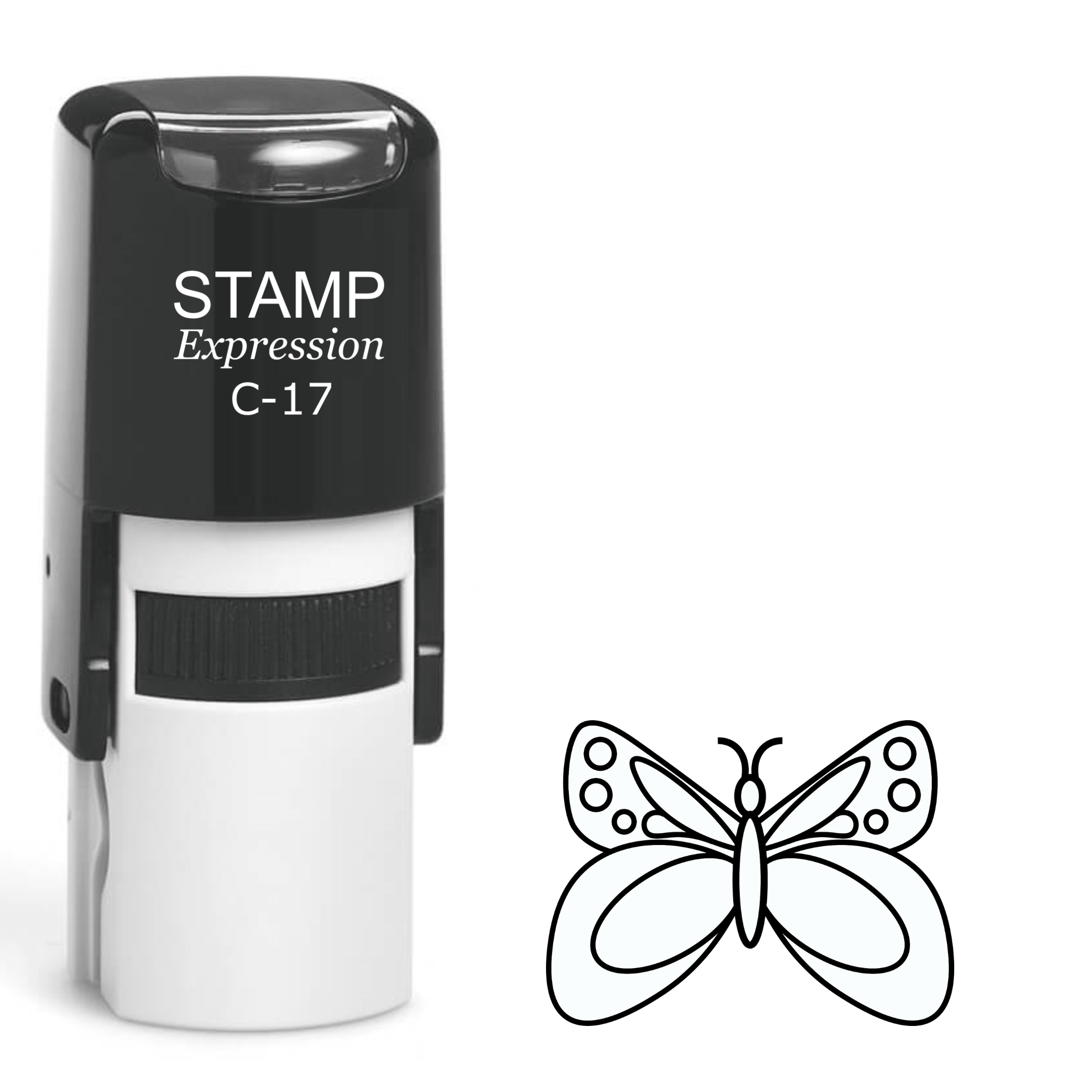 Butterflies with big wings outline Self Inking Rubber Stamp (SH-62856)
