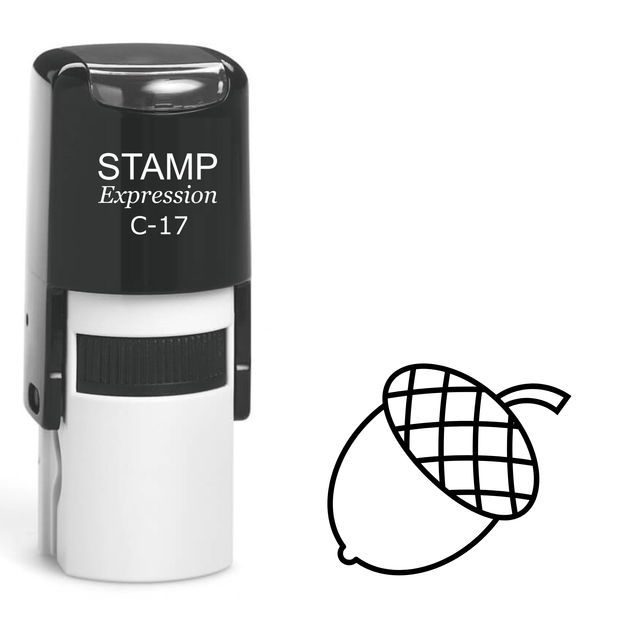Acorn outline Self Inking Rubber Stamp (SH-62865)