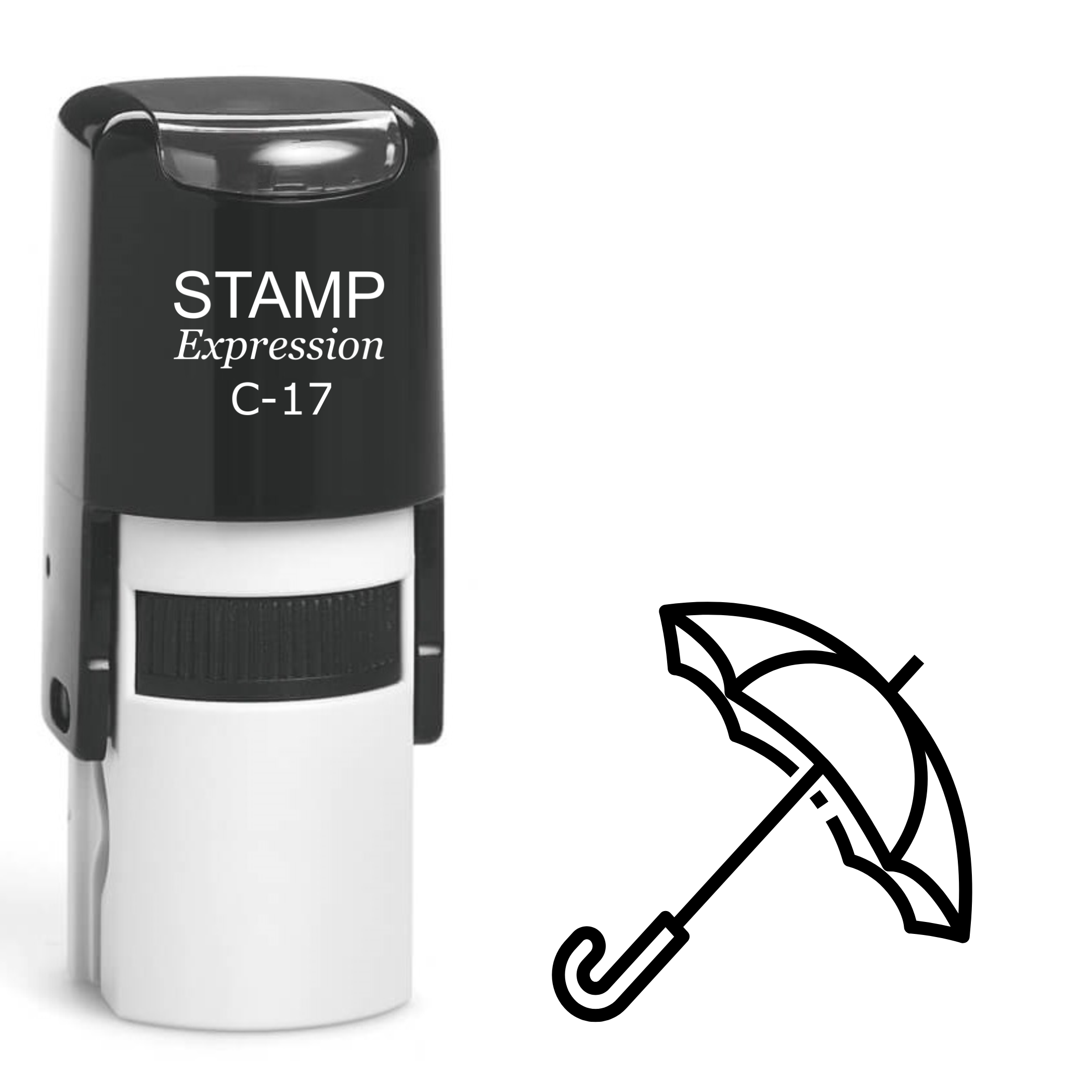 Umbrella outline Self Inking Rubber Stamp (SH-62868)