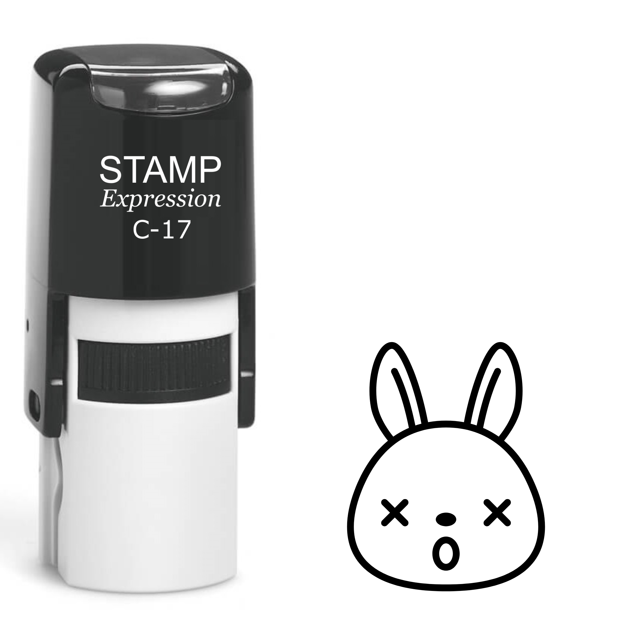 Scary bunny Self Inking Rubber Stamp (SH-62883)