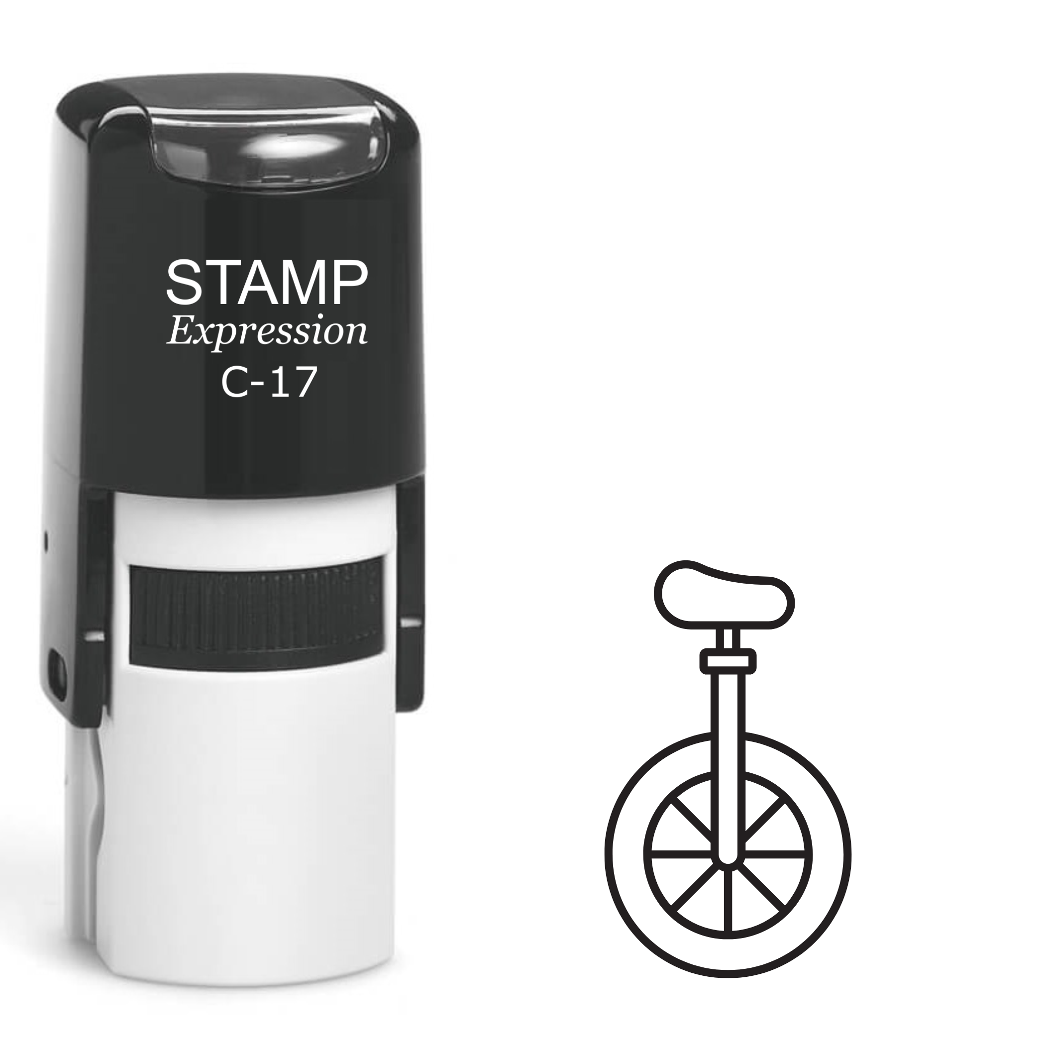 Unicycle outline Self Inking Rubber Stamp (SH-62900)