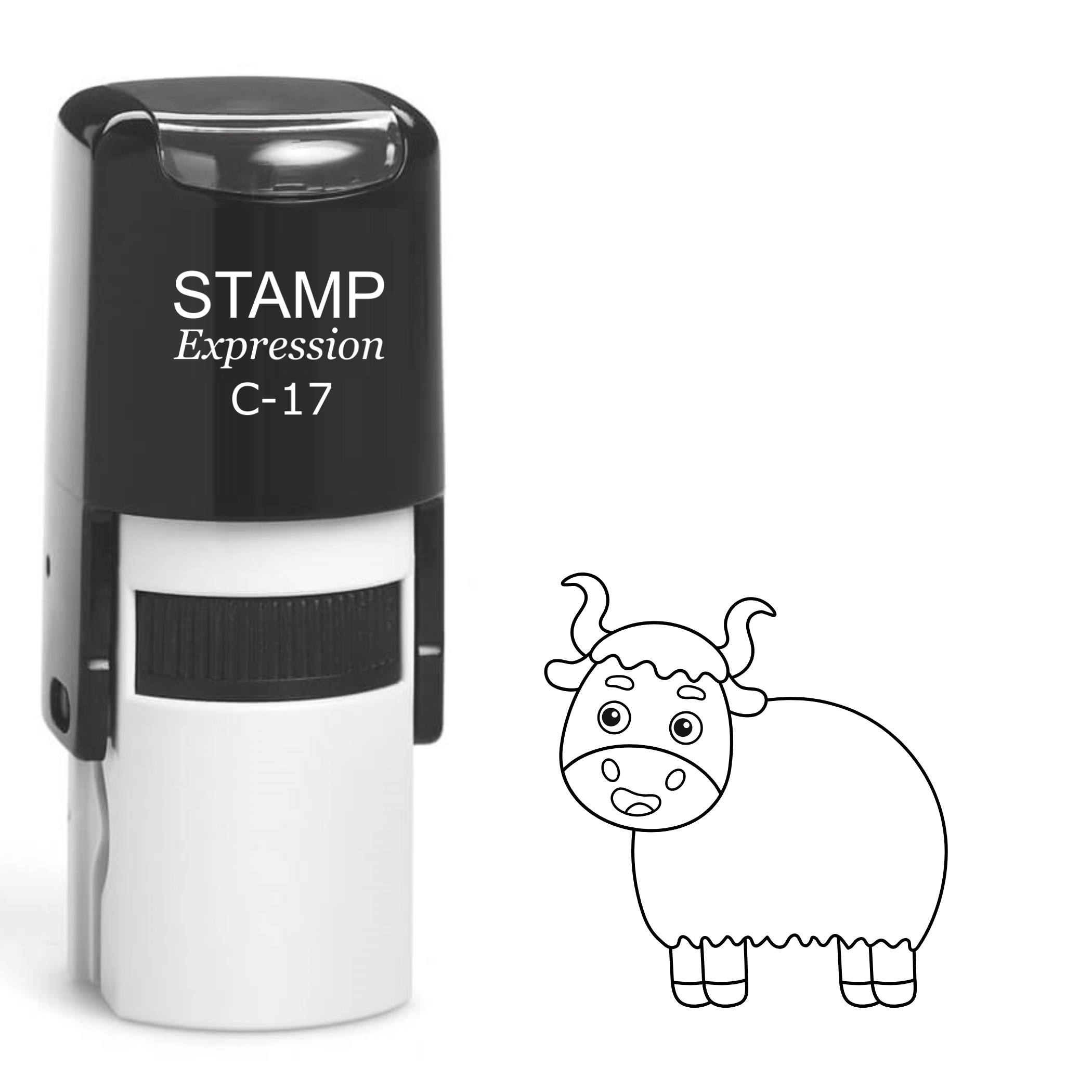 Yak outline Self Inking Rubber Stamp (SH-62902)