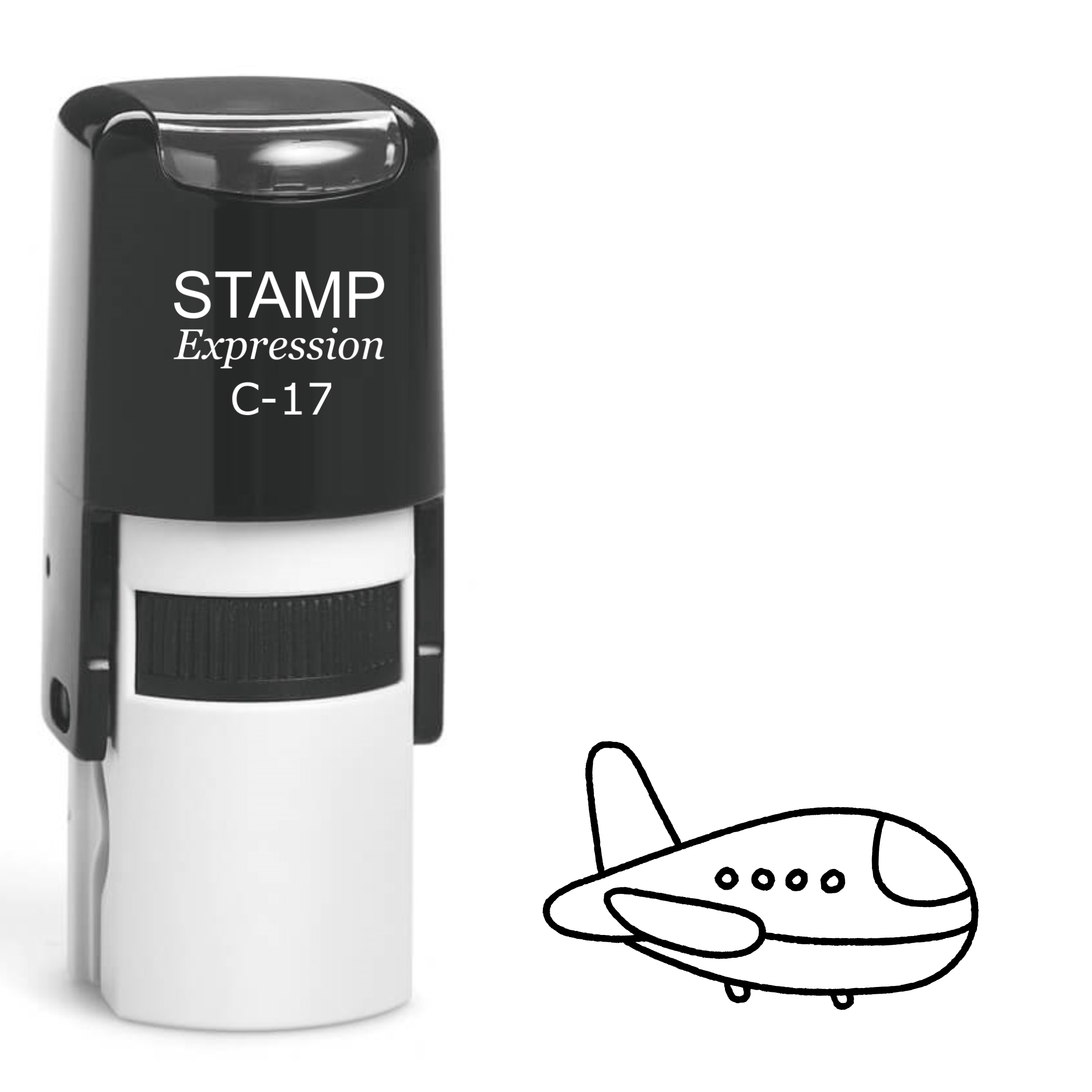 Cute airplane outline Self Inking Rubber Stamp (SH-62906)